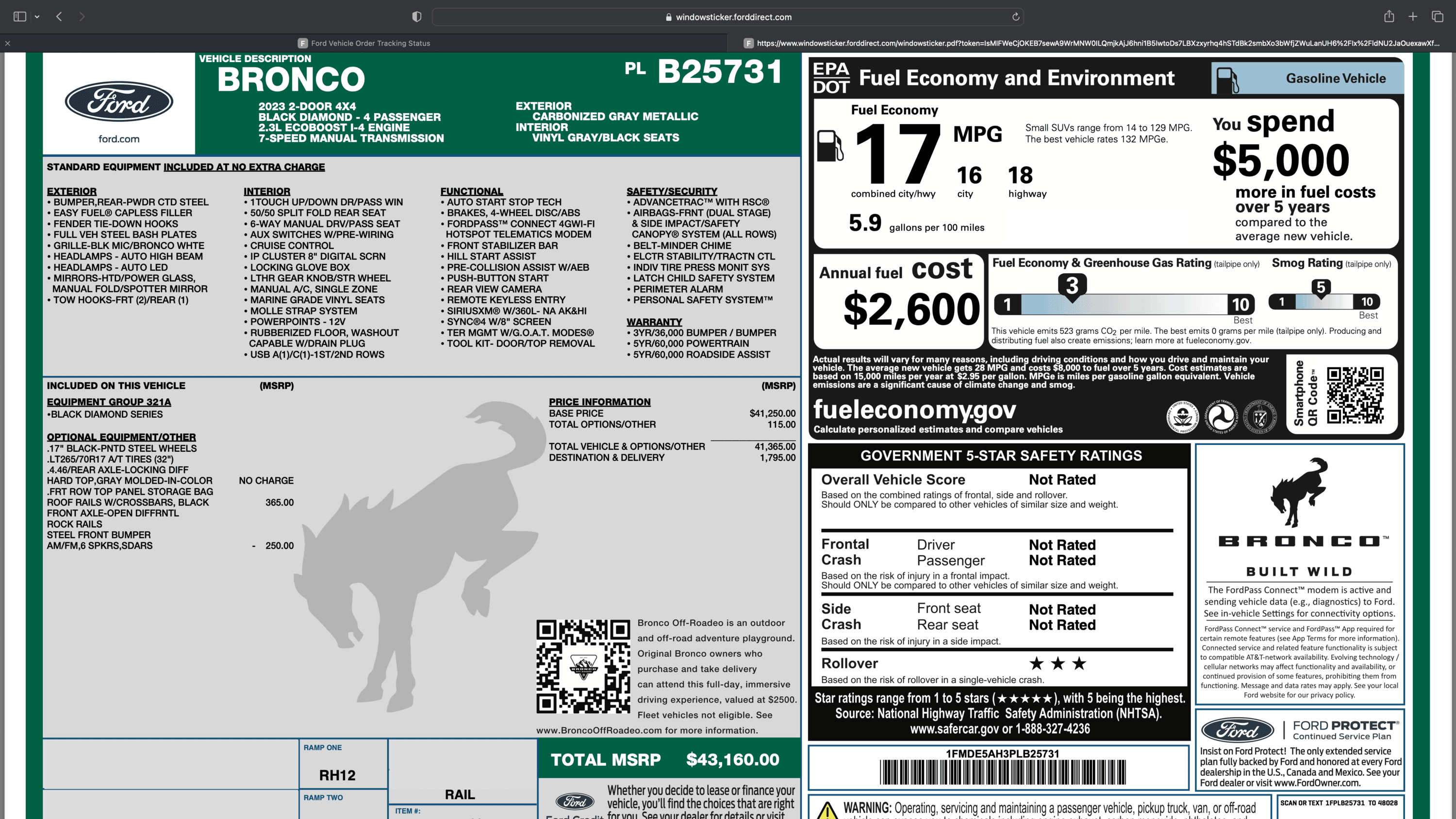 Ford Bronco Placed my 2023 Bronco Order! ... Post Yours! Screenshot 2023-03-28 at 6.56.32 AM