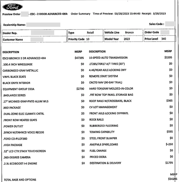 Ford Bronco Placed my 2023 Bronco Order! ... Post Yours! Screenshot 2023-03-29 at 10.17.49 AM