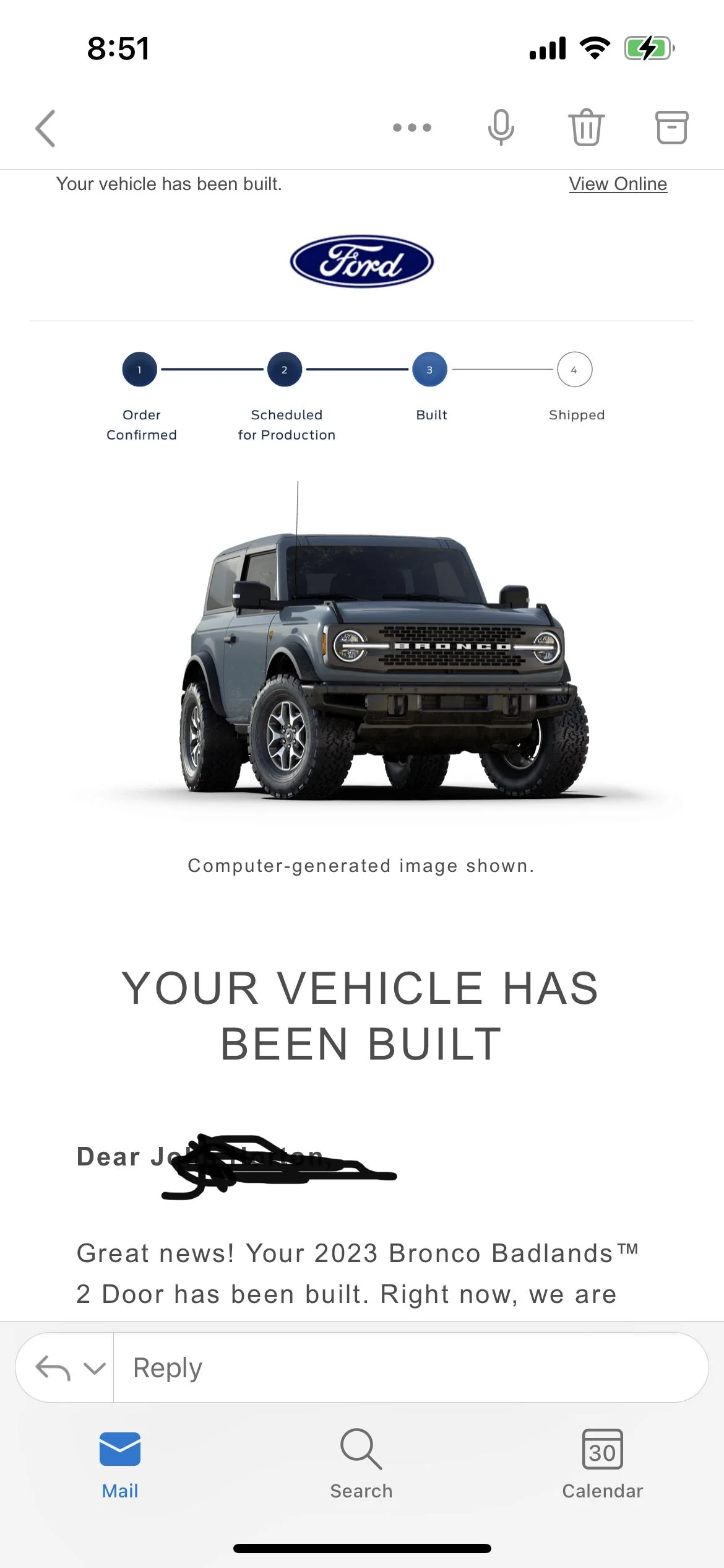 Ford Bronco 3/20/2023 Build Week with spreadsheet 44E1A836-F258-4B7C-AAEF-EA7069E32CAB