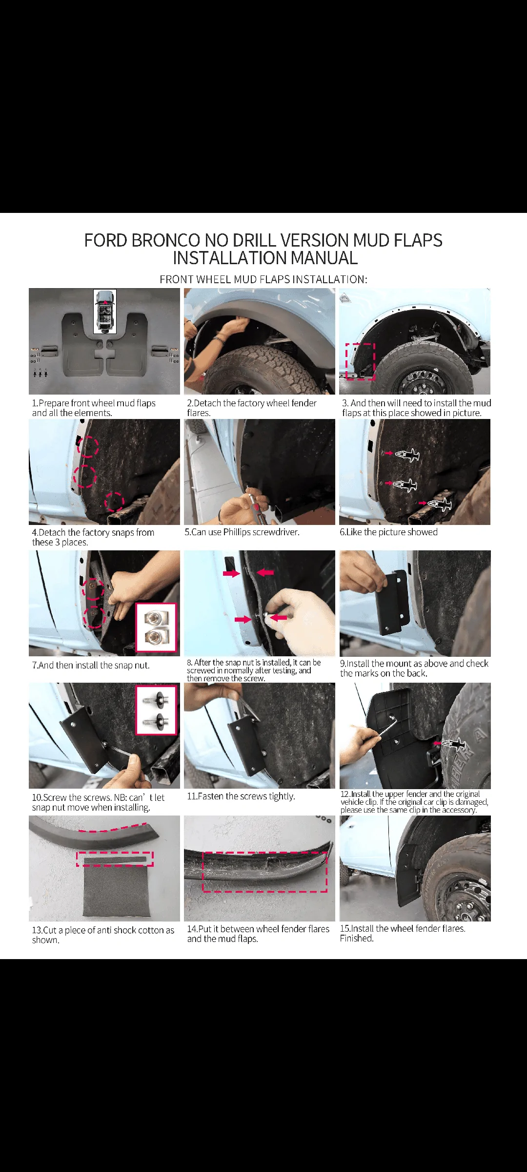 Ford Bronco Problem Installing Mabbet Front Flaps Screenshot_20230330-152651