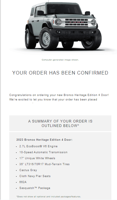 Ford Bronco Placed my 2023 Bronco Order! ... Post Yours! 1680237817394