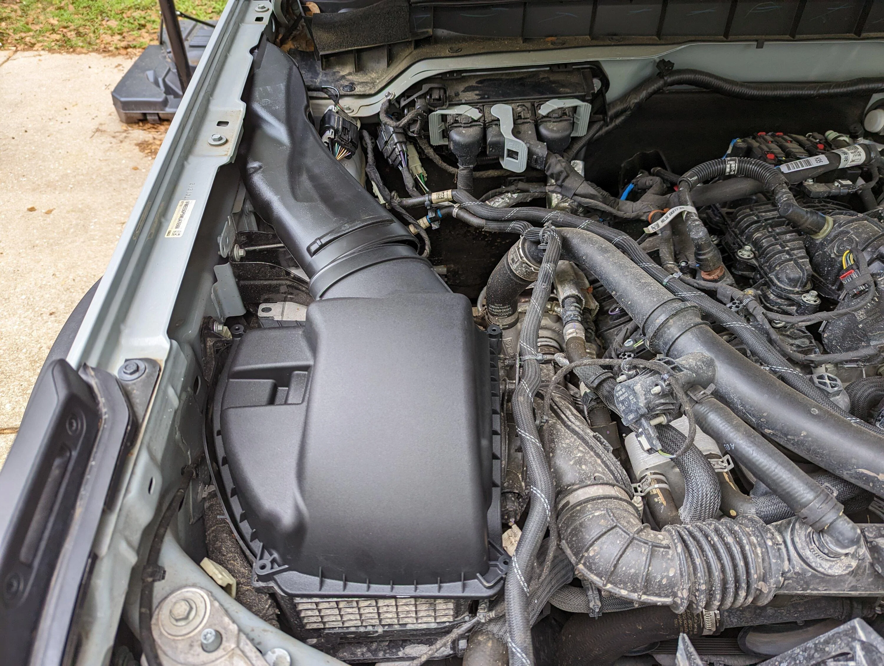 Ford Bronco Everglades Snorkel Installed on 2.7L Badlands Bronco [Update: Completed + Water Flow Test Video] PXL_20230401_141444754