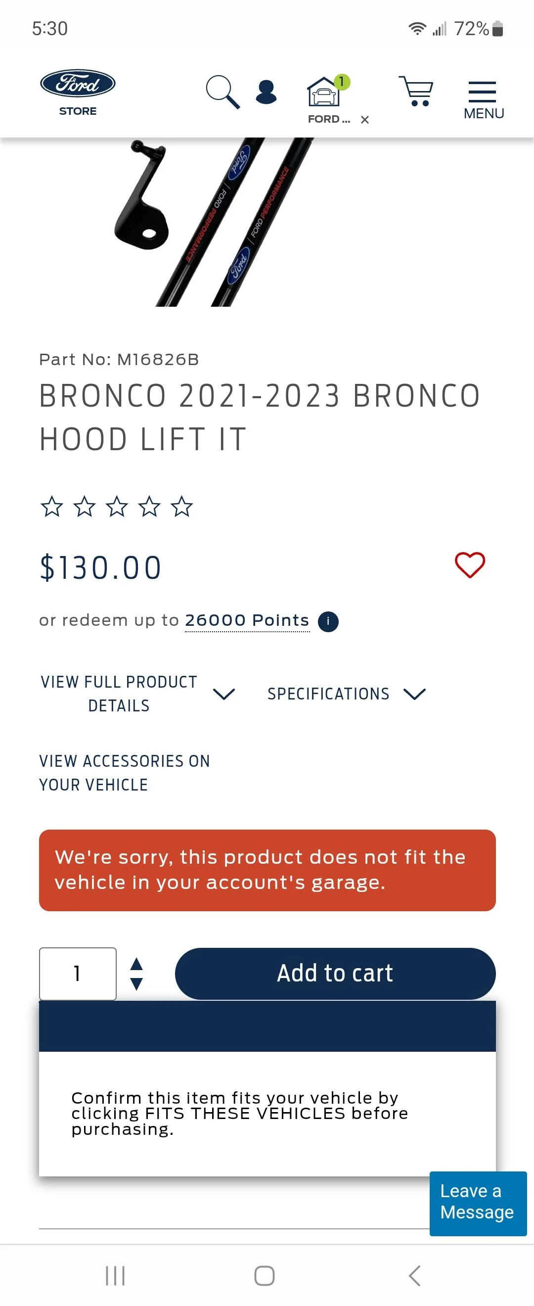 Ford Bronco Ford performance hood struts install Screenshot_20230401_173036_Chrom