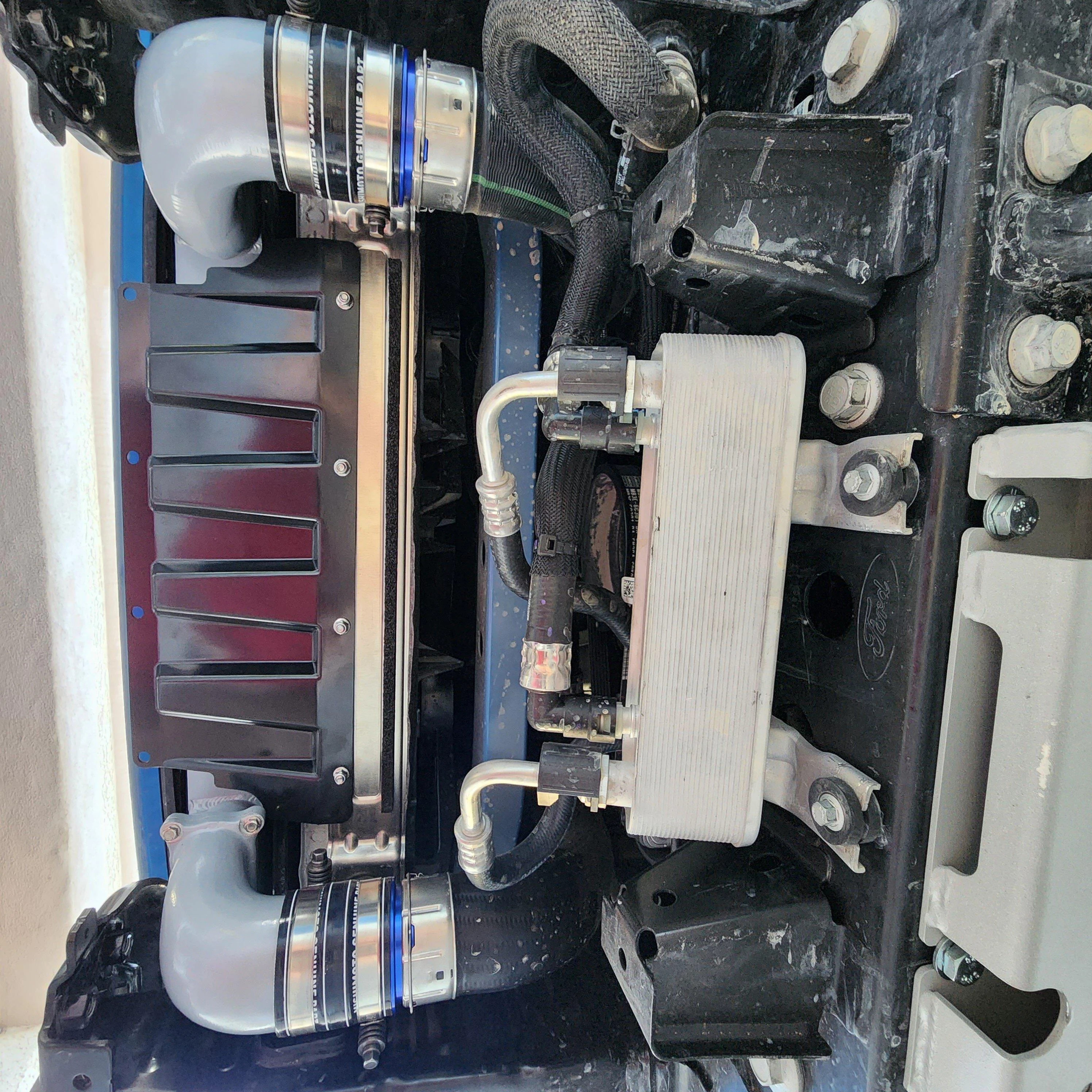 Ford Bronco Mishimoto High Mount IC Installed 20230402_175009