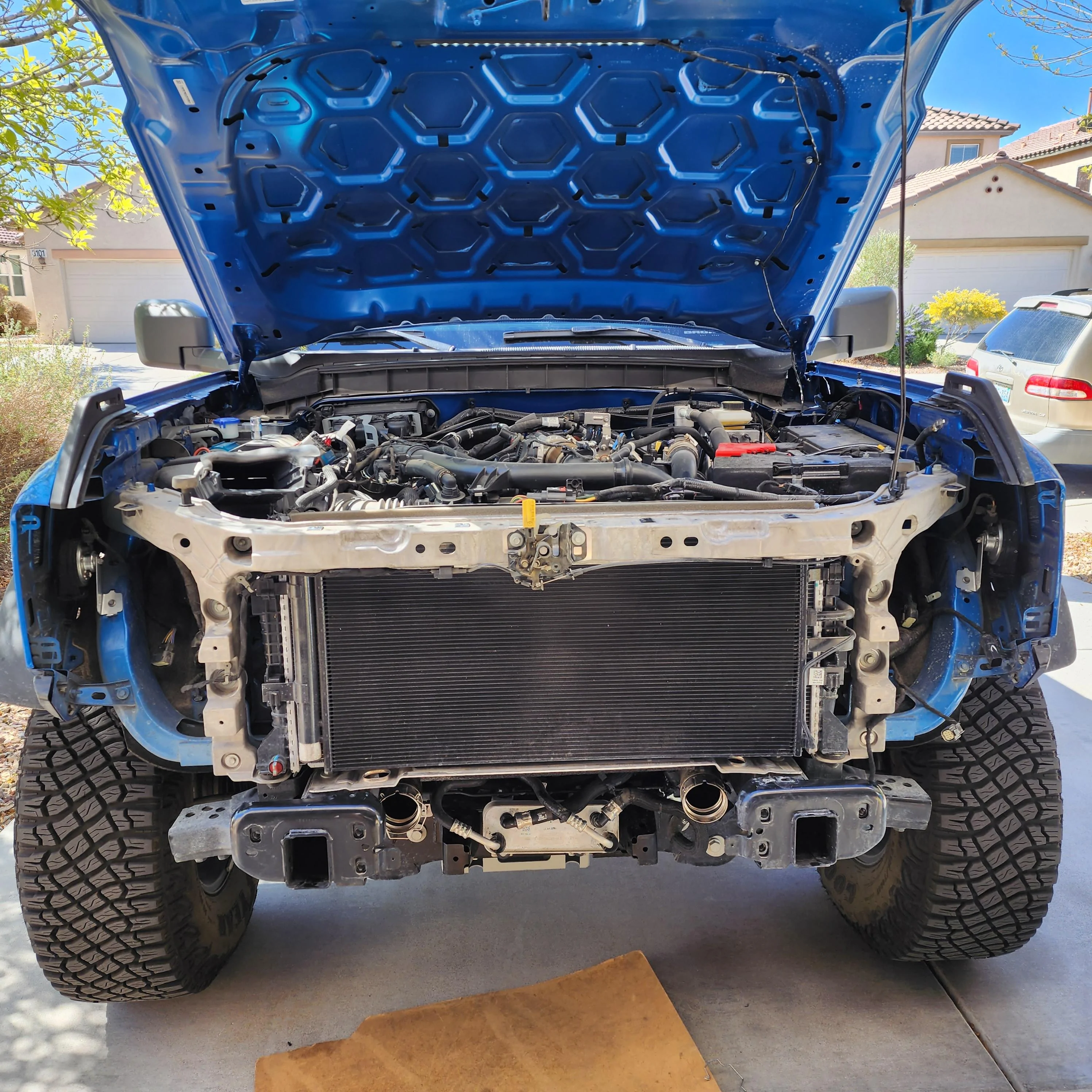 Ford Bronco Mishimoto High Mount IC Installed 20230401_102432