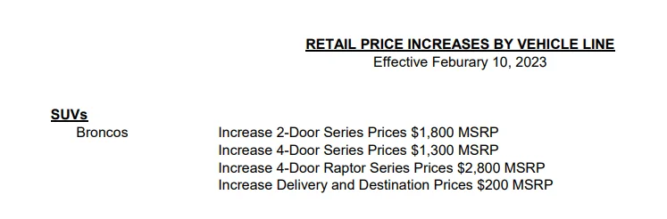 Ford Bronco You may struggle getting the $2,500 Ford Order Modification Offer 2023-04-04 15_46_54-EFC12360 Pricing attachment
