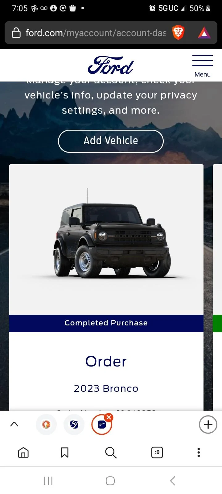 Ford Bronco 03/06/2023 Build Week Screenshot_20230405_190505_Brav