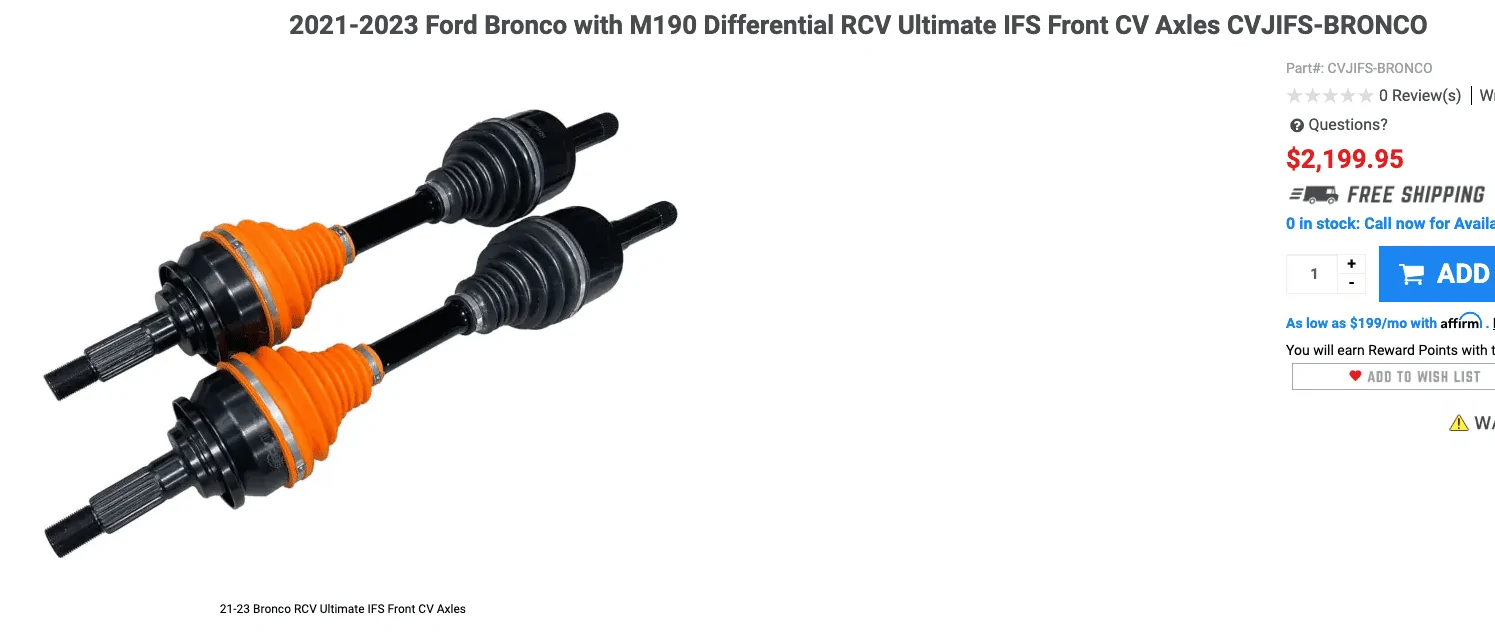 Ford Bronco Blown CV boot from the factory?? Screenshot 2023-04-05 at 7.07.53 PM