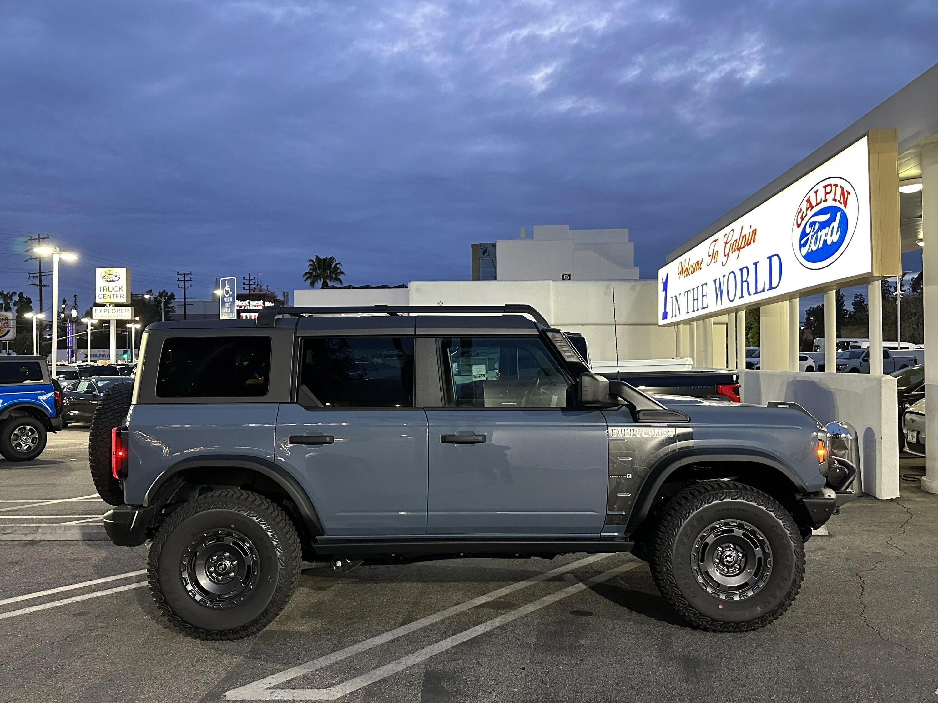 Ford Bronco AGM Everglades on 38’s.  New suspension mods 9480A72E-A9C8-403F-93BB-2DC0E39BF7AA