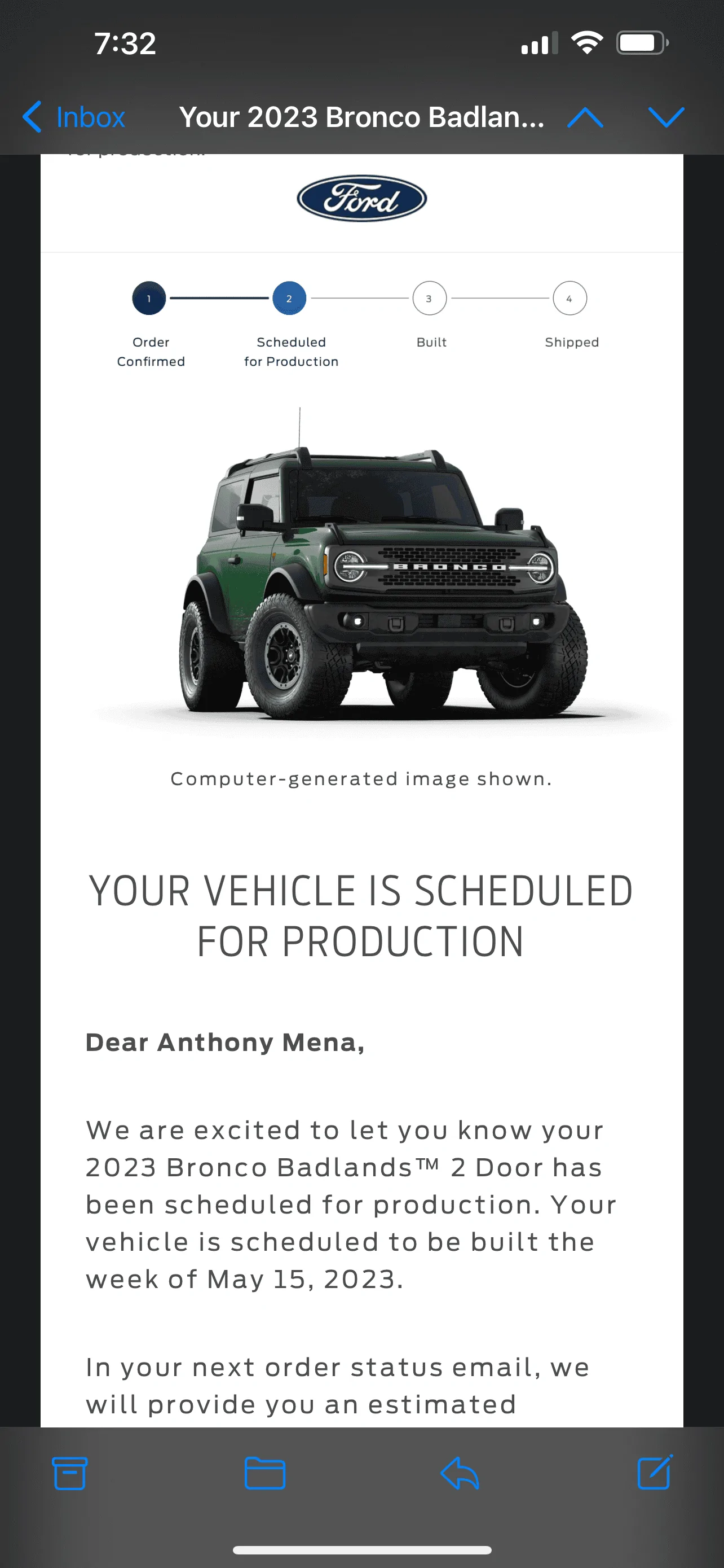 Ford Bronco Placed my 2023 Bronco Order! ... Post Yours! 2323FABB-B070-4493-BA8D-0CA30184A2AA
