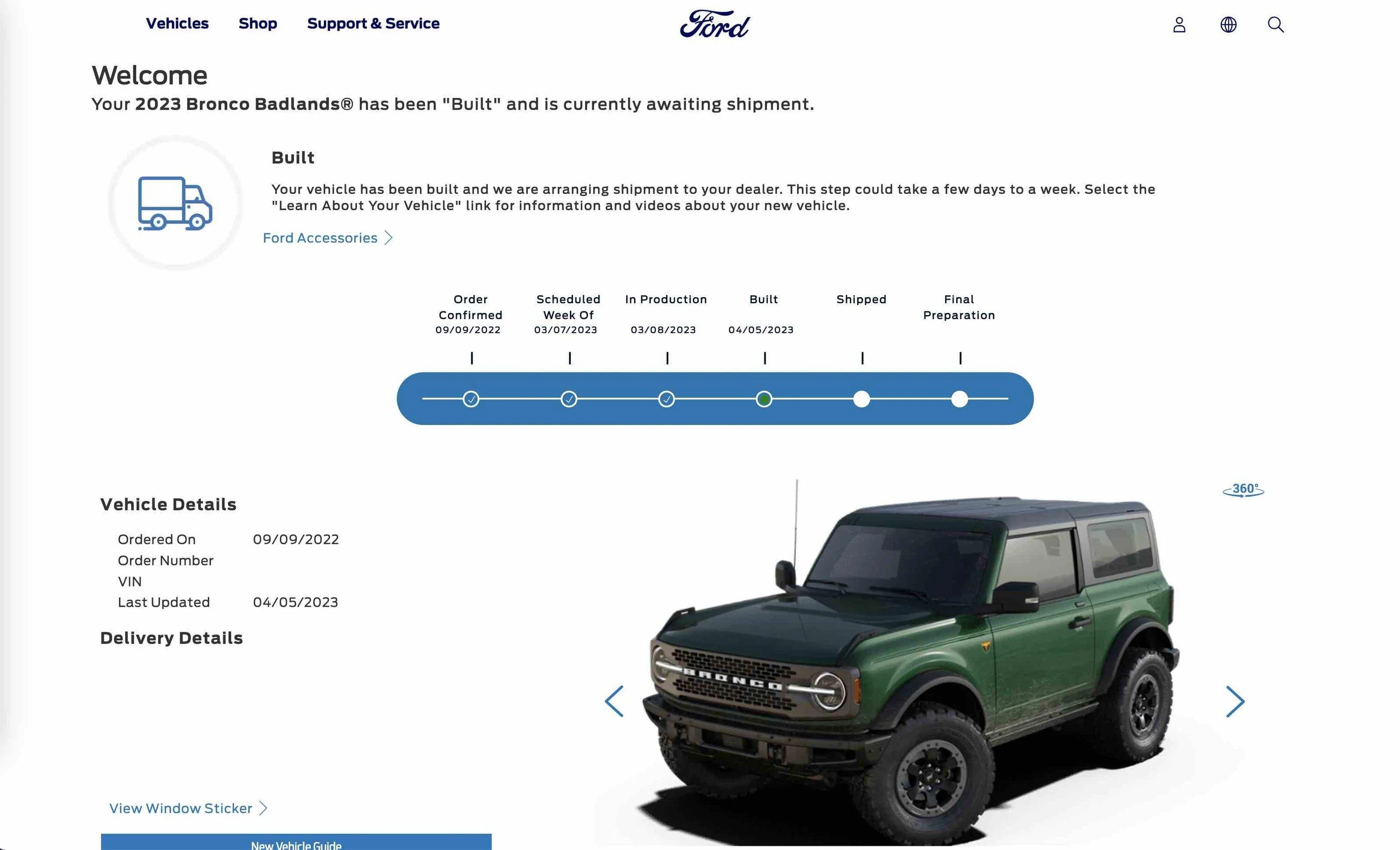 Ford Bronco 03/06/2023 Build Week Untitled