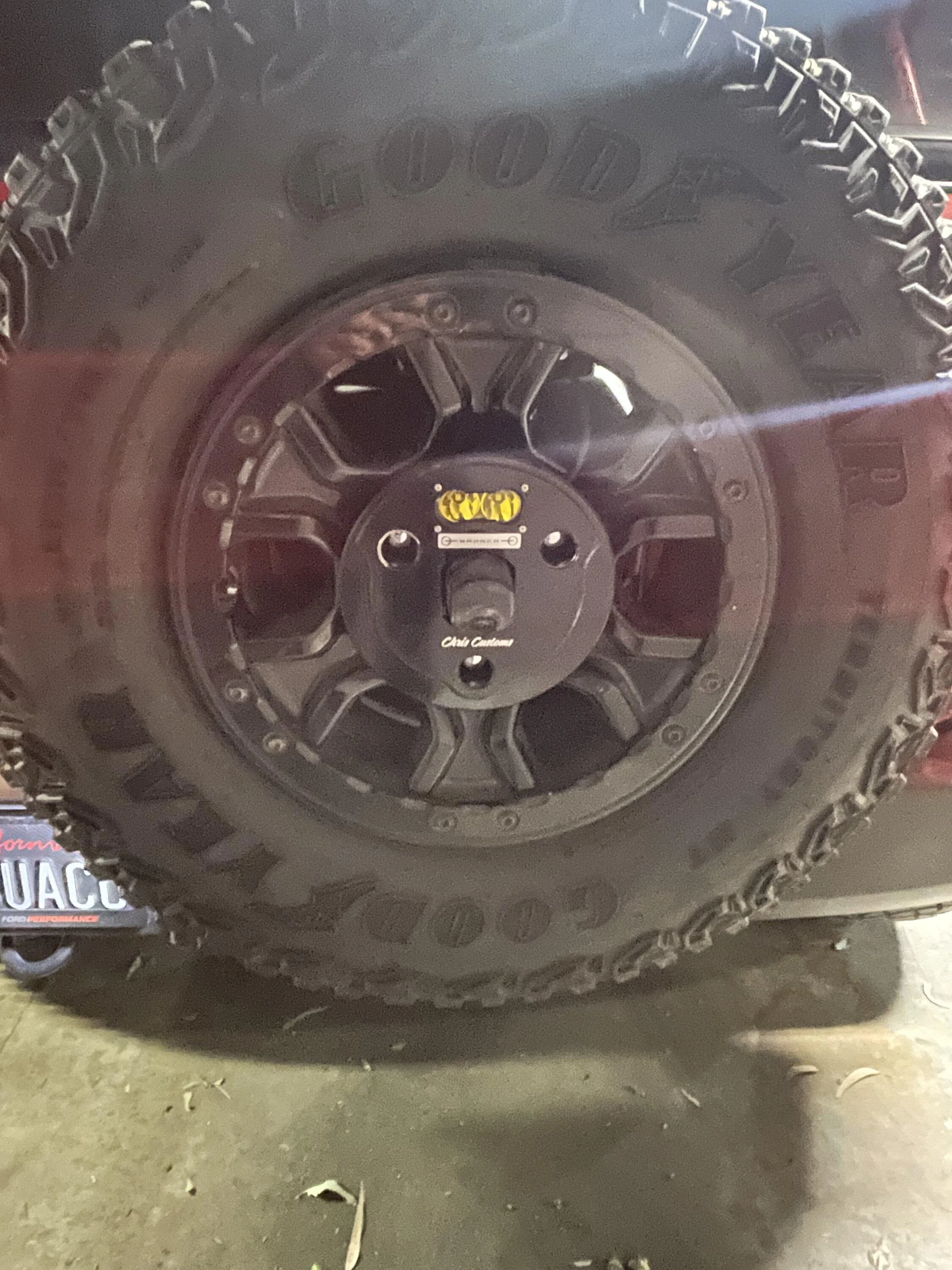 Ford Bronco Chase Lights installed on Bronco Raptor spare tire D690BE85-3A62-49F2-9160-0EE341003673