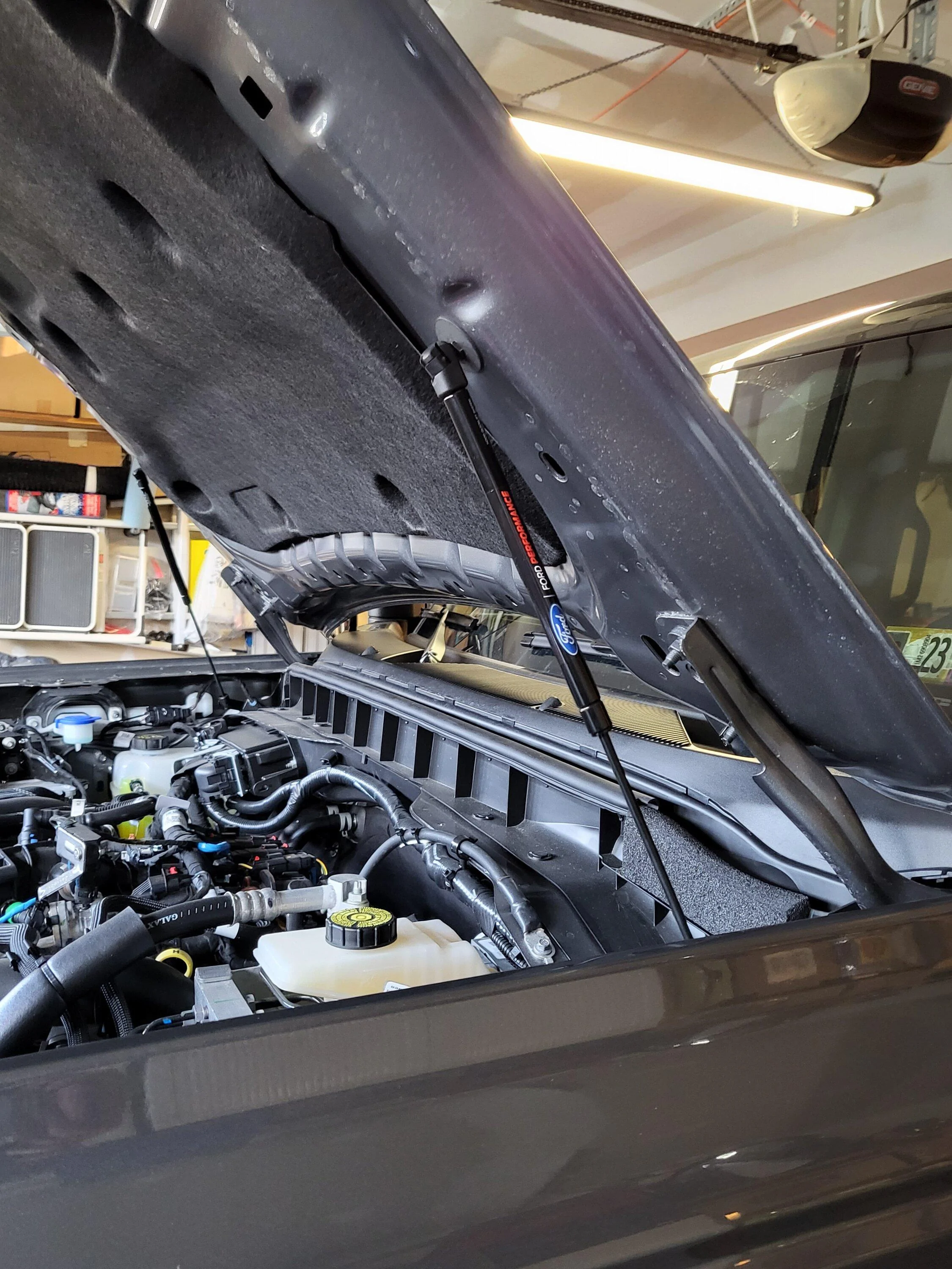 Ford Bronco Ford performance hood struts install 20230408_131647