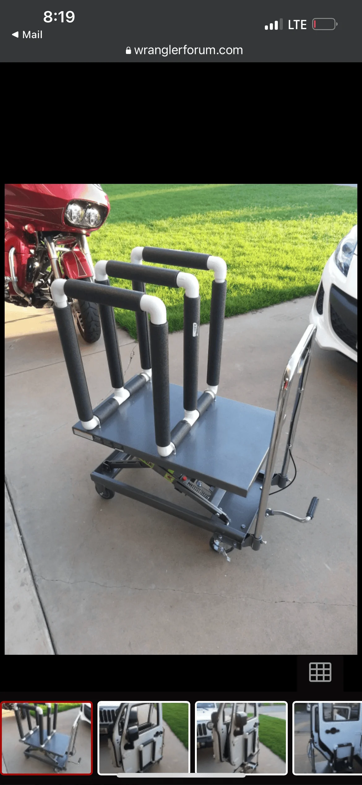 Ford Bronco Door Storage Holder PVC Cart for Garage - DIY Instructions & Photos 8A83D4D2-6E4C-40EB-9EA1-AE73D10709FD
