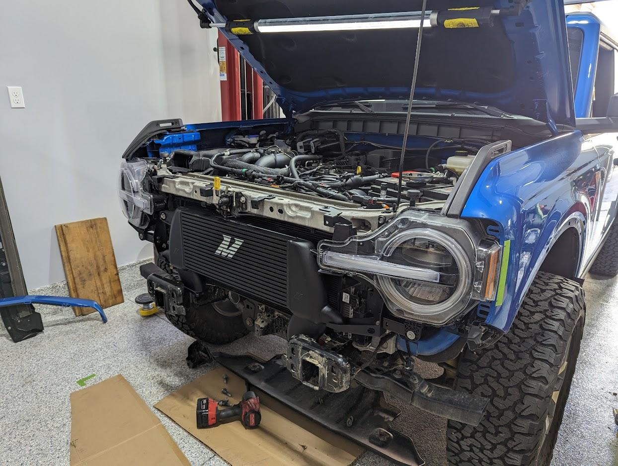 Ford Bronco Mishimoto's Performance Intercooler R&D Thread Installed_02