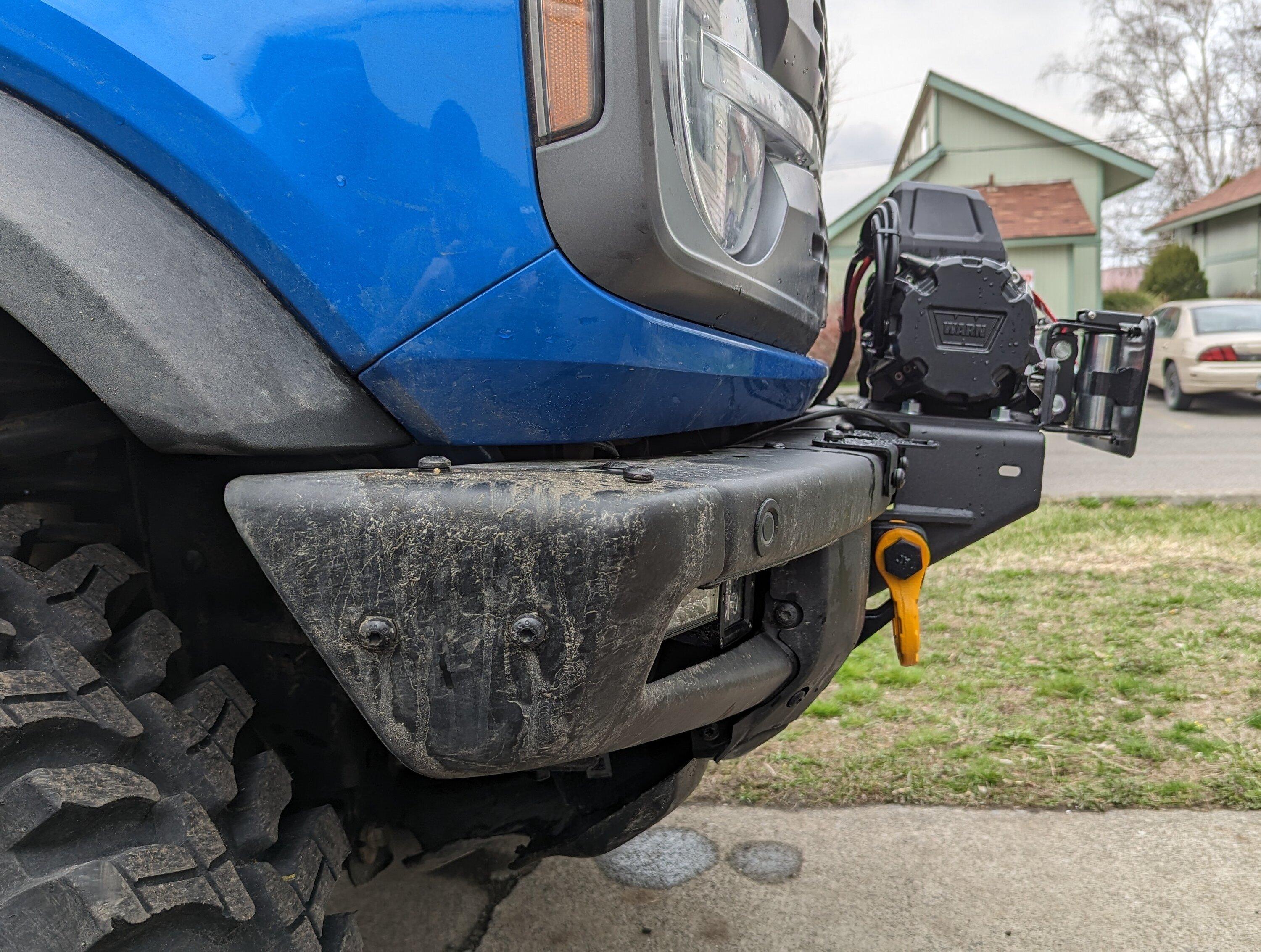 Ford Bronco Damage while using winch on improperly installed Rough Country High Mount PXL_20230410_231546208~2