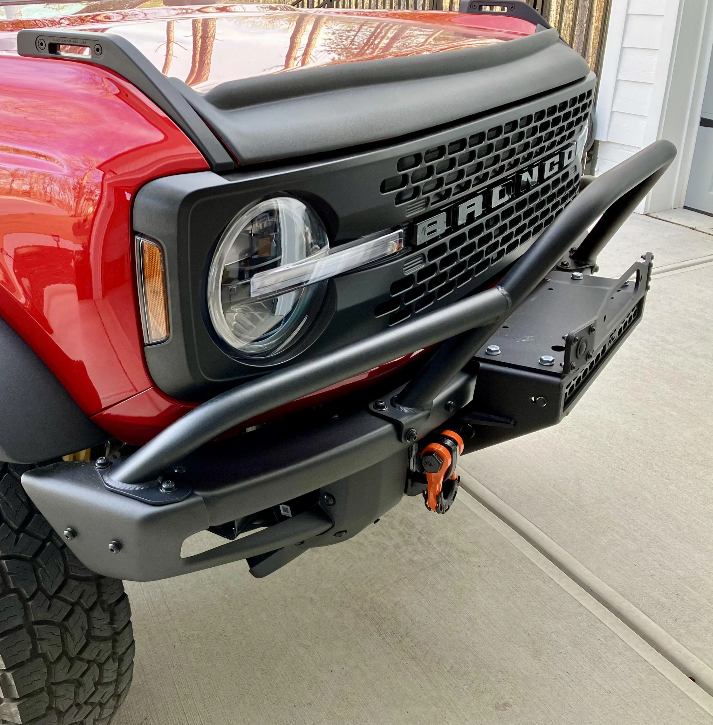 Ford Bronco Damage while using winch on improperly installed Rough Country High Mount 3AE2335D-8019-4A72-AC50-62A43FE9F0E1