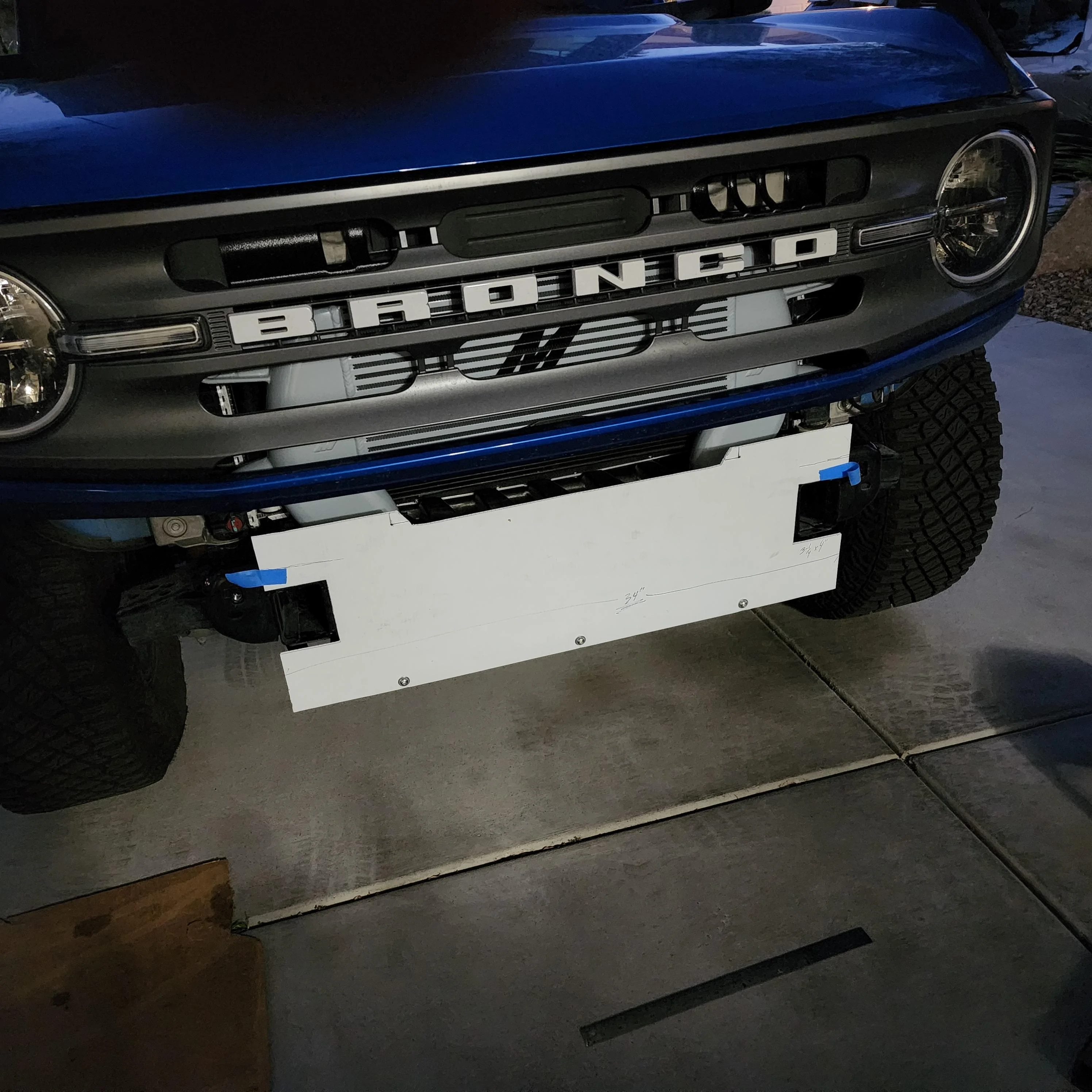 Ford Bronco Damage while using winch on improperly installed Rough Country High Mount 20230410_193510
