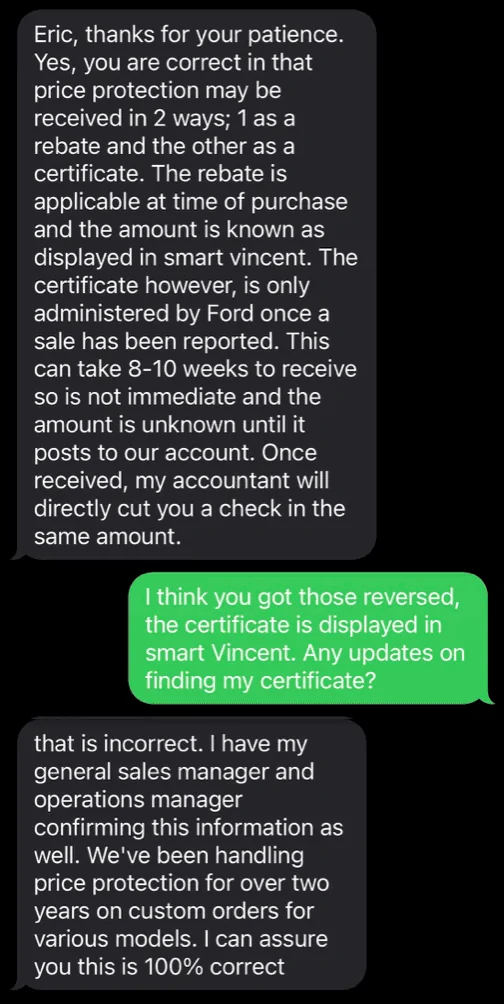 Ford Bronco Ultimate 2023MY PRICE PROTECTION Flowchart Screenshot 2023-04-12 at 11.22.25 AM