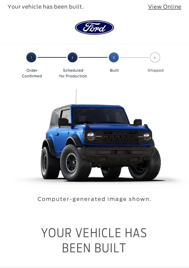 Ford Bronco Bronco Build Week 4/10/2023 FD1C6A9A-AFB1-47F6-ACFE-ADE27EE73161