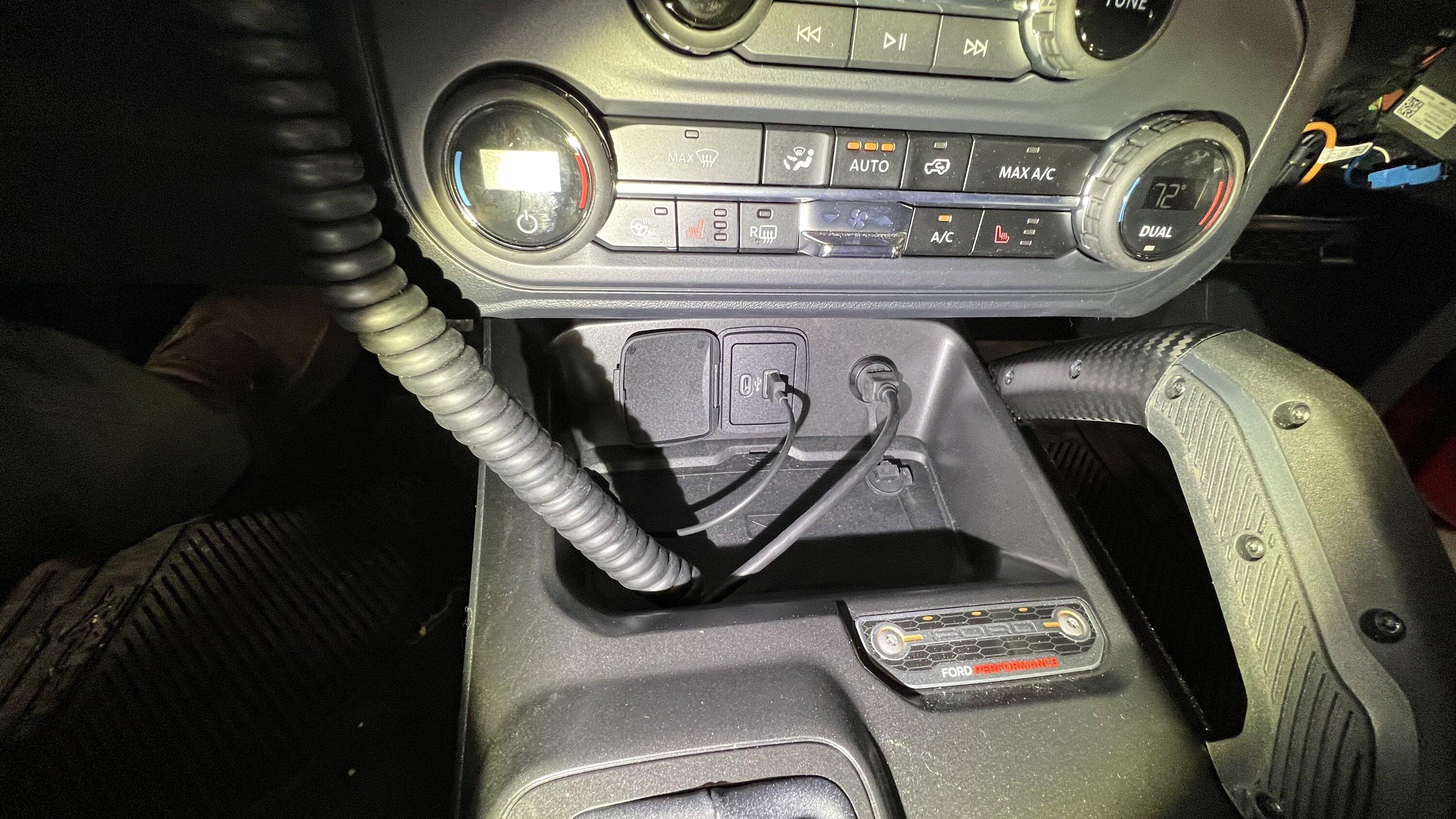 Ford Bronco Very Clean Midland MXT575 GMRS Radio Install with Mountains2Metal Bracket and 67 Designs Mic Mount IMG_2012