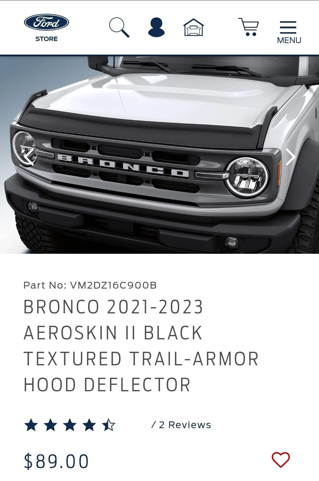 Ford Bronco Aeroskin II hood deflector Screenshot_20230413_204850_Samsung Internet