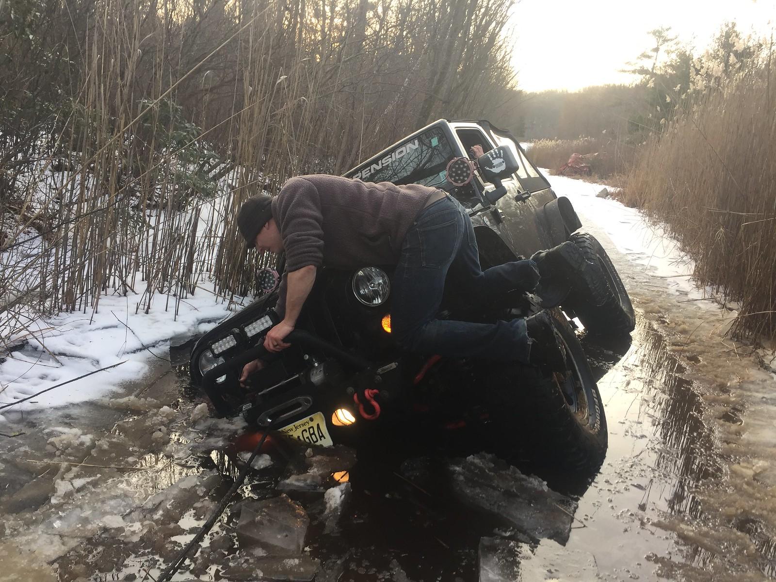 Ford Bronco Damage while using winch on improperly installed Rough Country High Mount 28063050599_e636db844a_h