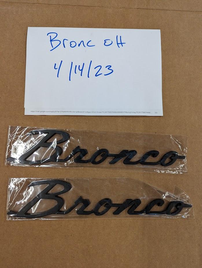 Ford Bronco FS: Bronco Depot Satin Black Script Bronco Depot 1