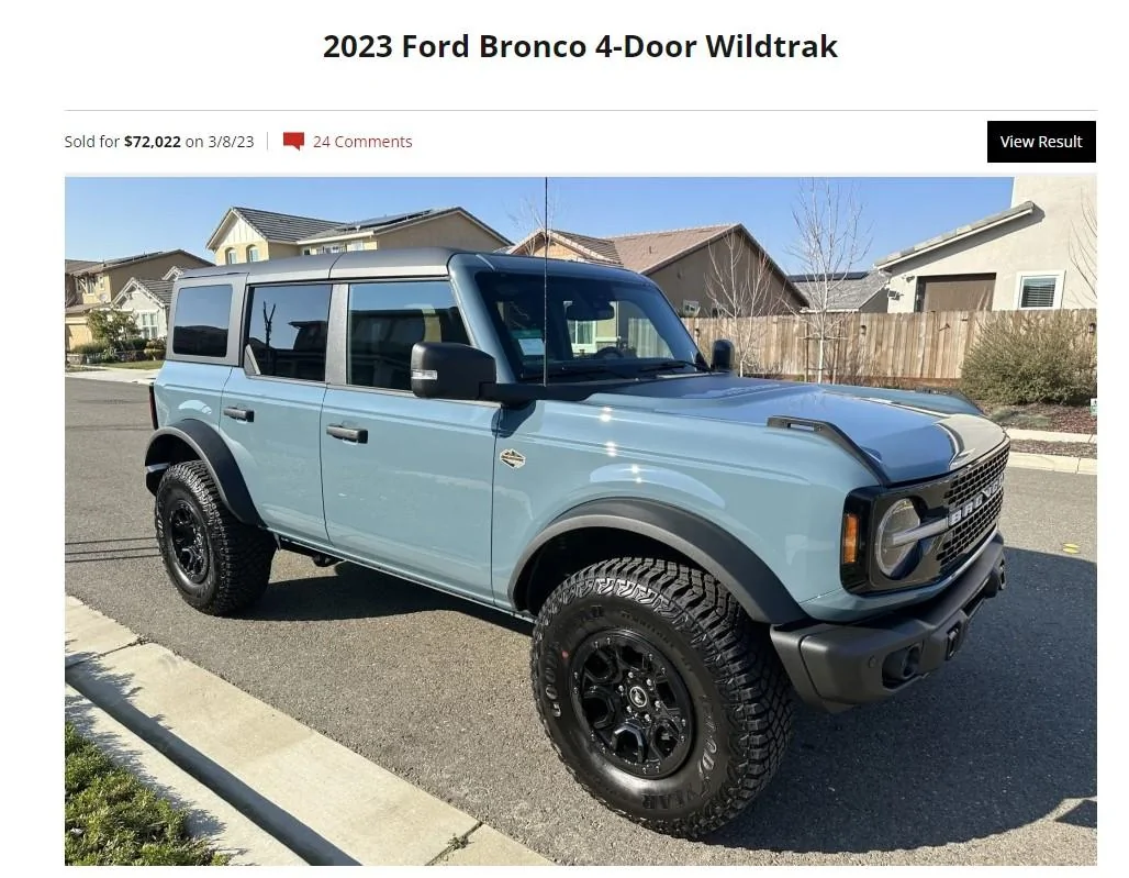 Ford Bronco First Edition Only Brings $66,000 at Auction NzYbqSc