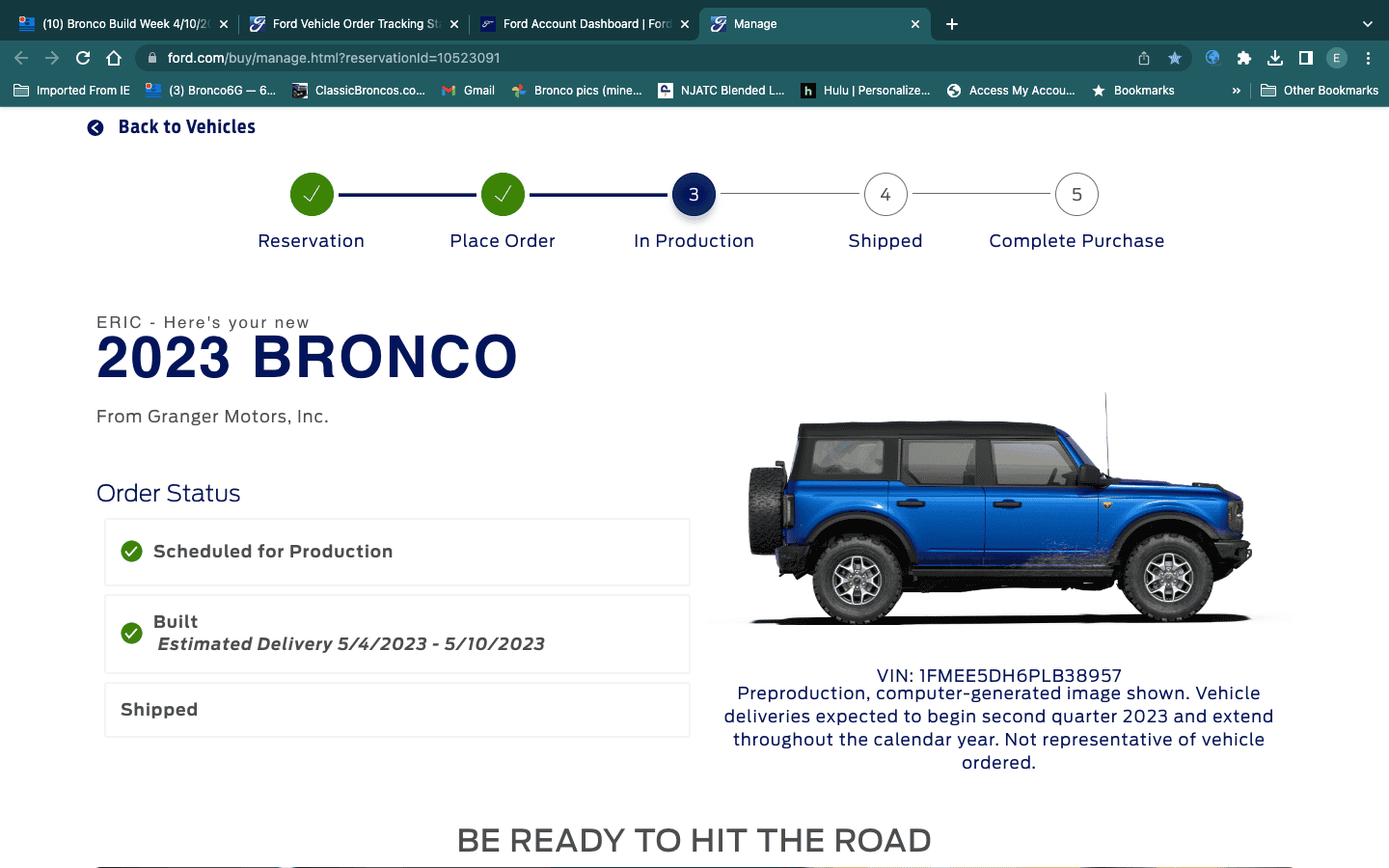 Ford Bronco Bronco Build Week 4/10/2023 Screen Shot 2023-04-15 at 2.54.20 PM
