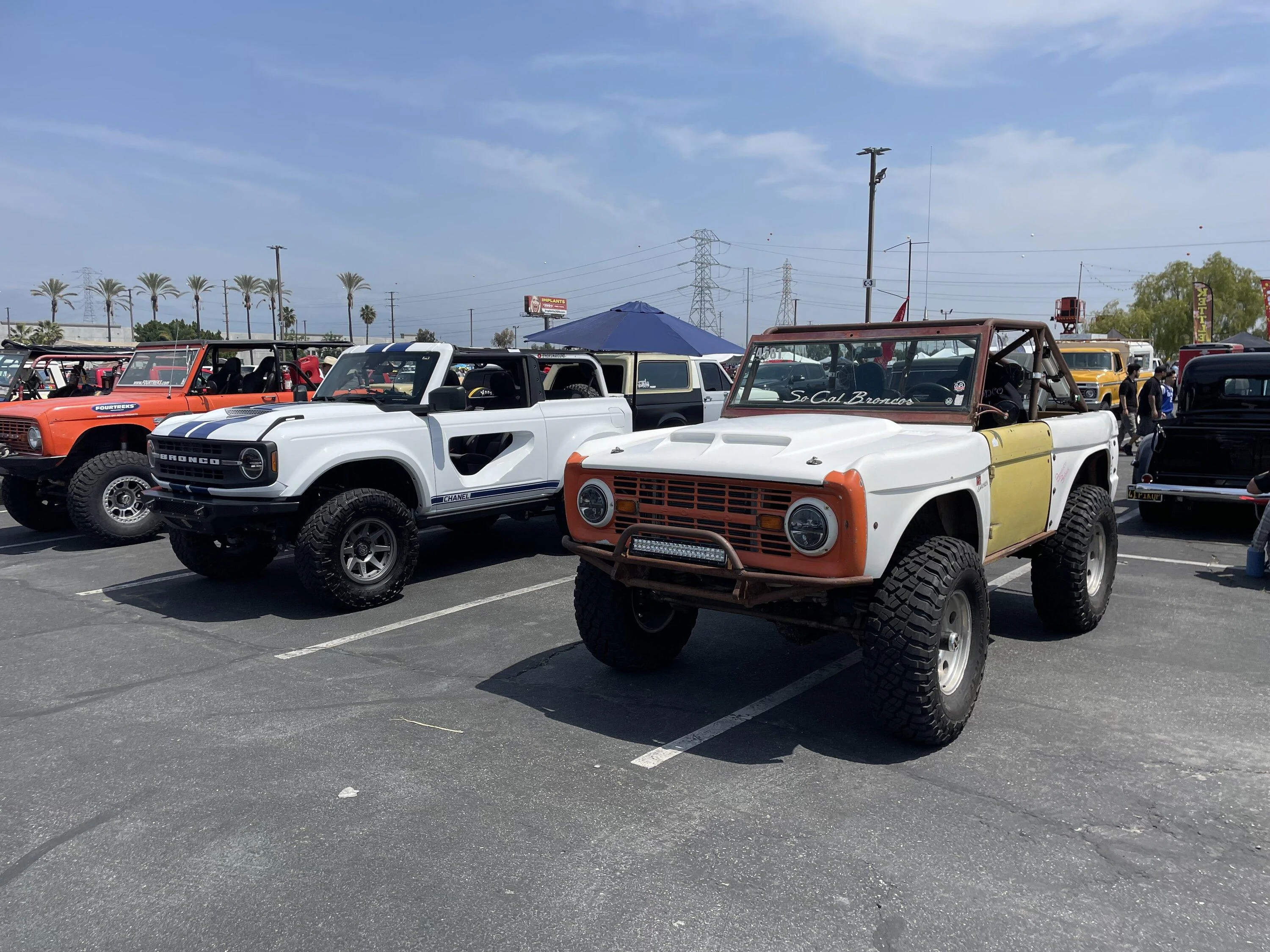 Ford Bronco Shelby racing stripes with ADV 5" fenders and Anderson Composites Halo Doors on my 2-door Base! IMG_5211