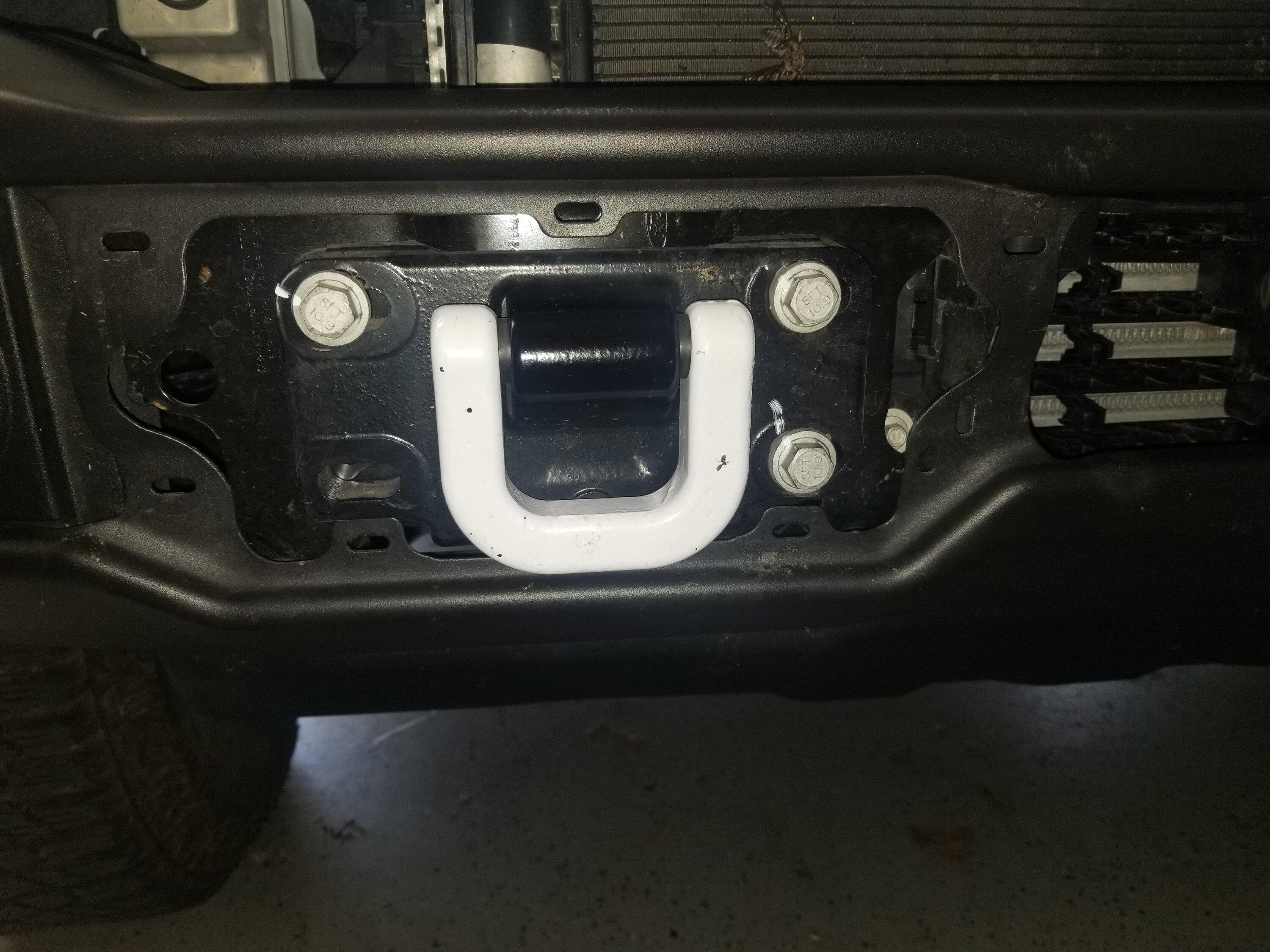 Ford Bronco Damage while using winch on improperly installed Rough Country High Mount 20220920_093303 (1)