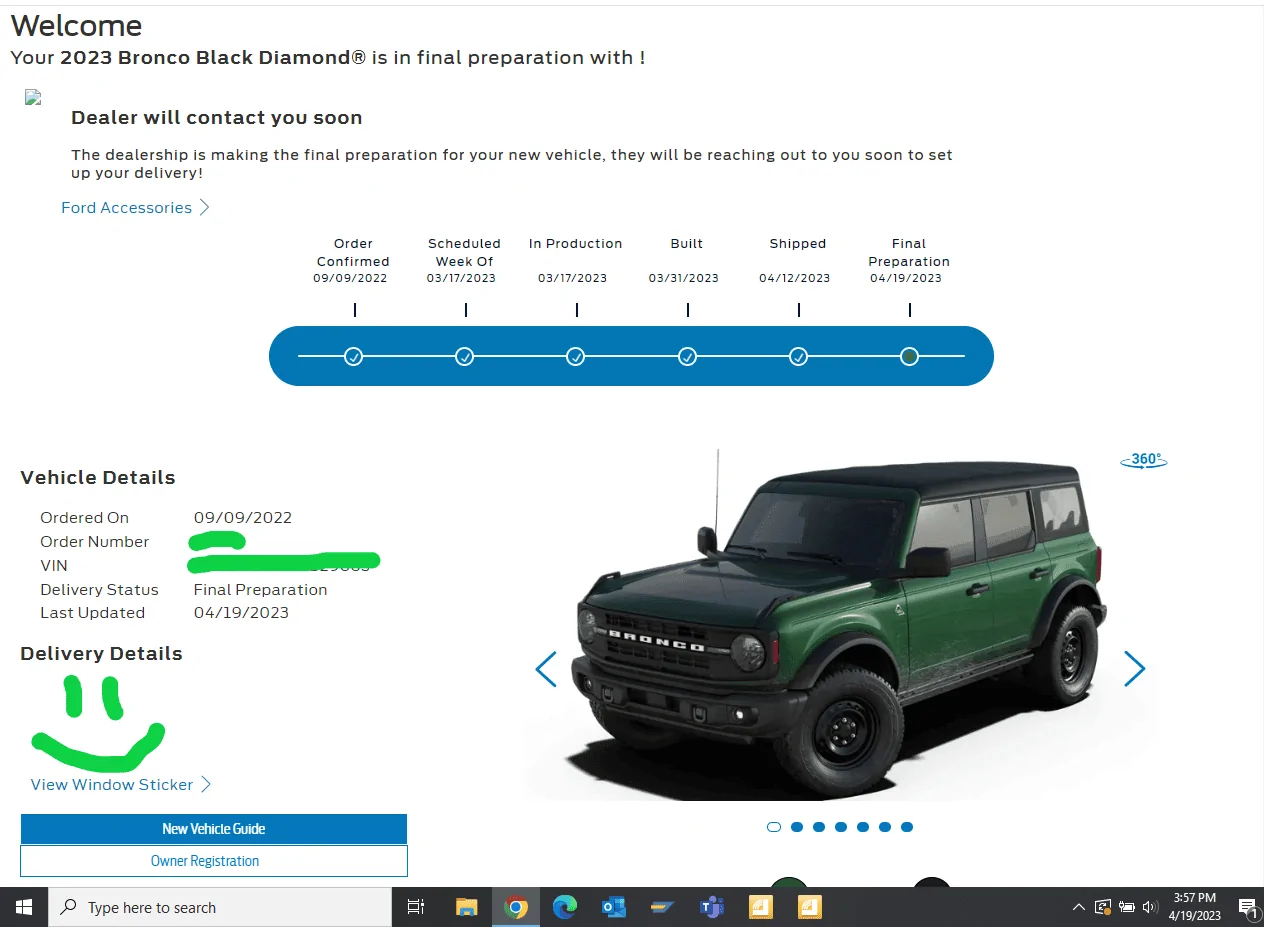 Ford Bronco 03/13/2023 Build Week Screenshot (103)