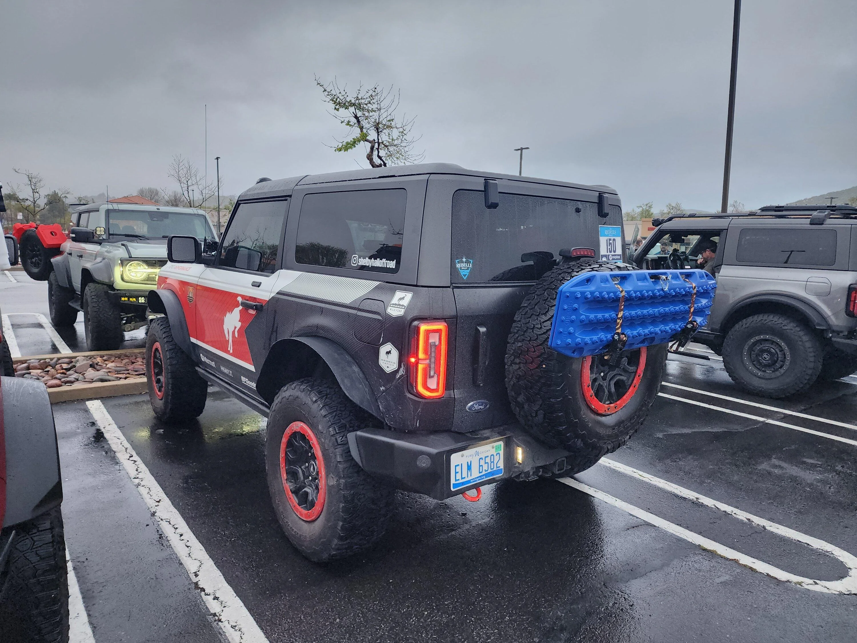 Ford Bronco Maxtrax mounting options with a soft top Bronco 20230413_064450