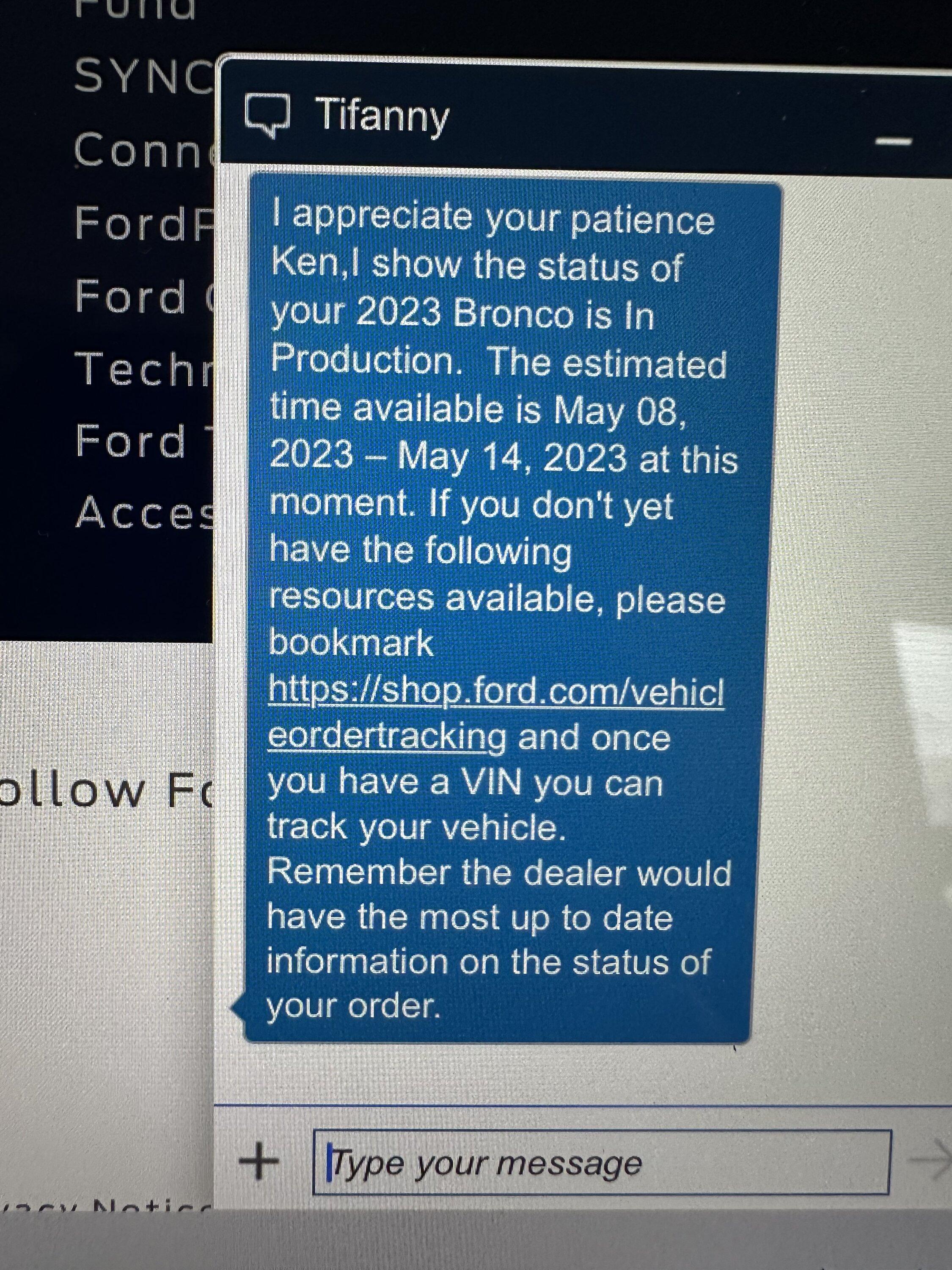 Ford Bronco Bronco Build Week 4/10/2023 872D799D-6F55-40A0-ACB5-303DA17D7607
