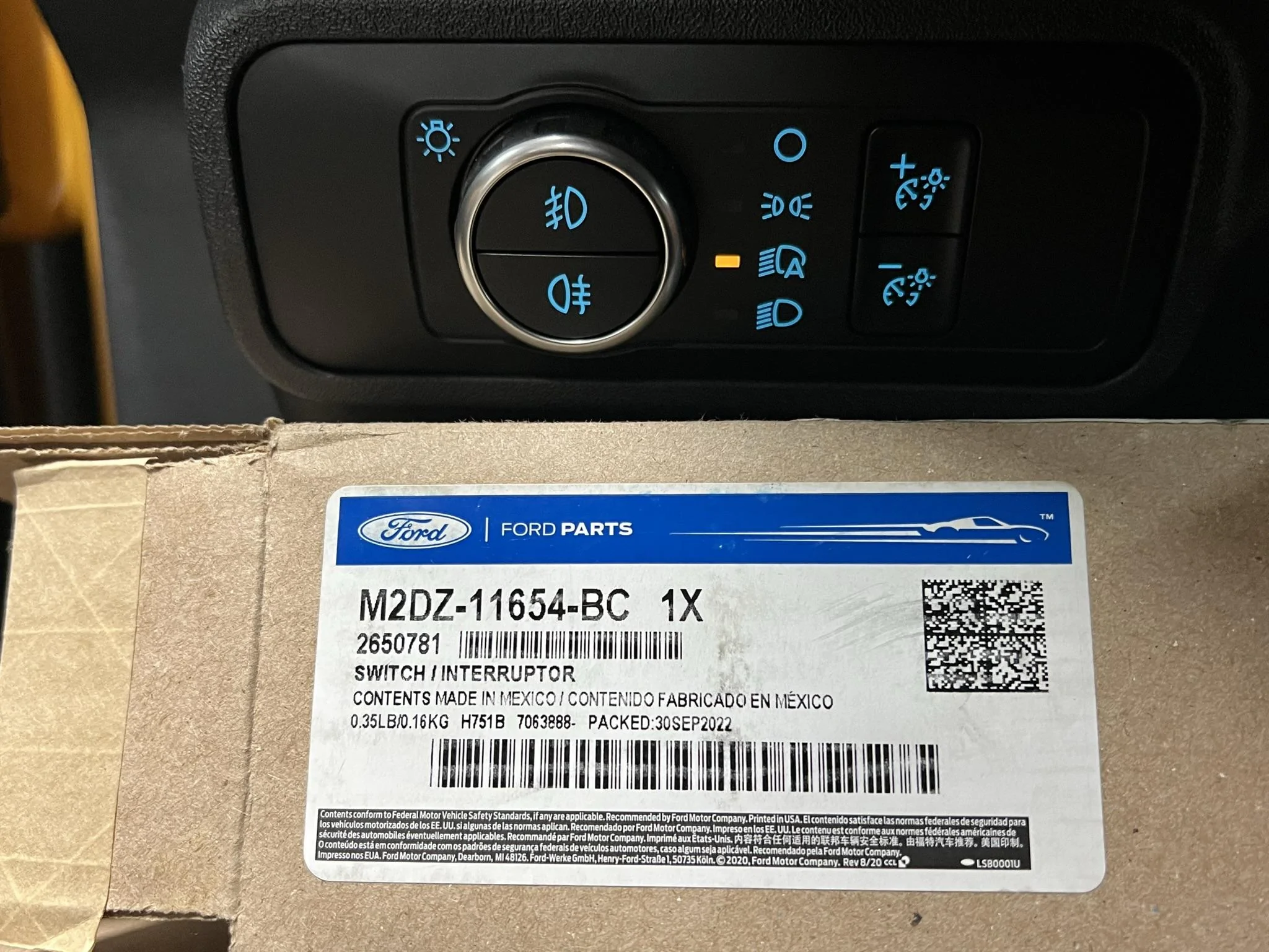 Ford Bronco Factory Fog Light Switch IMG_5878