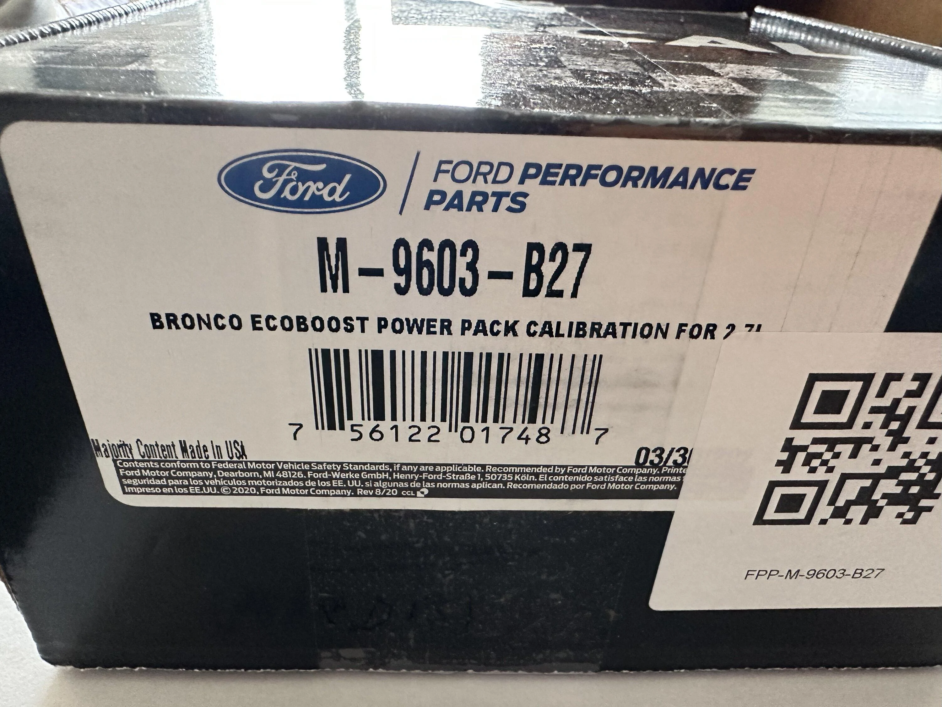 Ford Bronco Ford Performance Tune 2.7L- Unused IMG_2361
