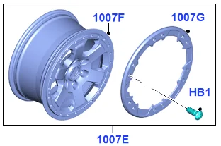 Ford Bronco Badlands Alternate Wheel Part numbers 1682098693487