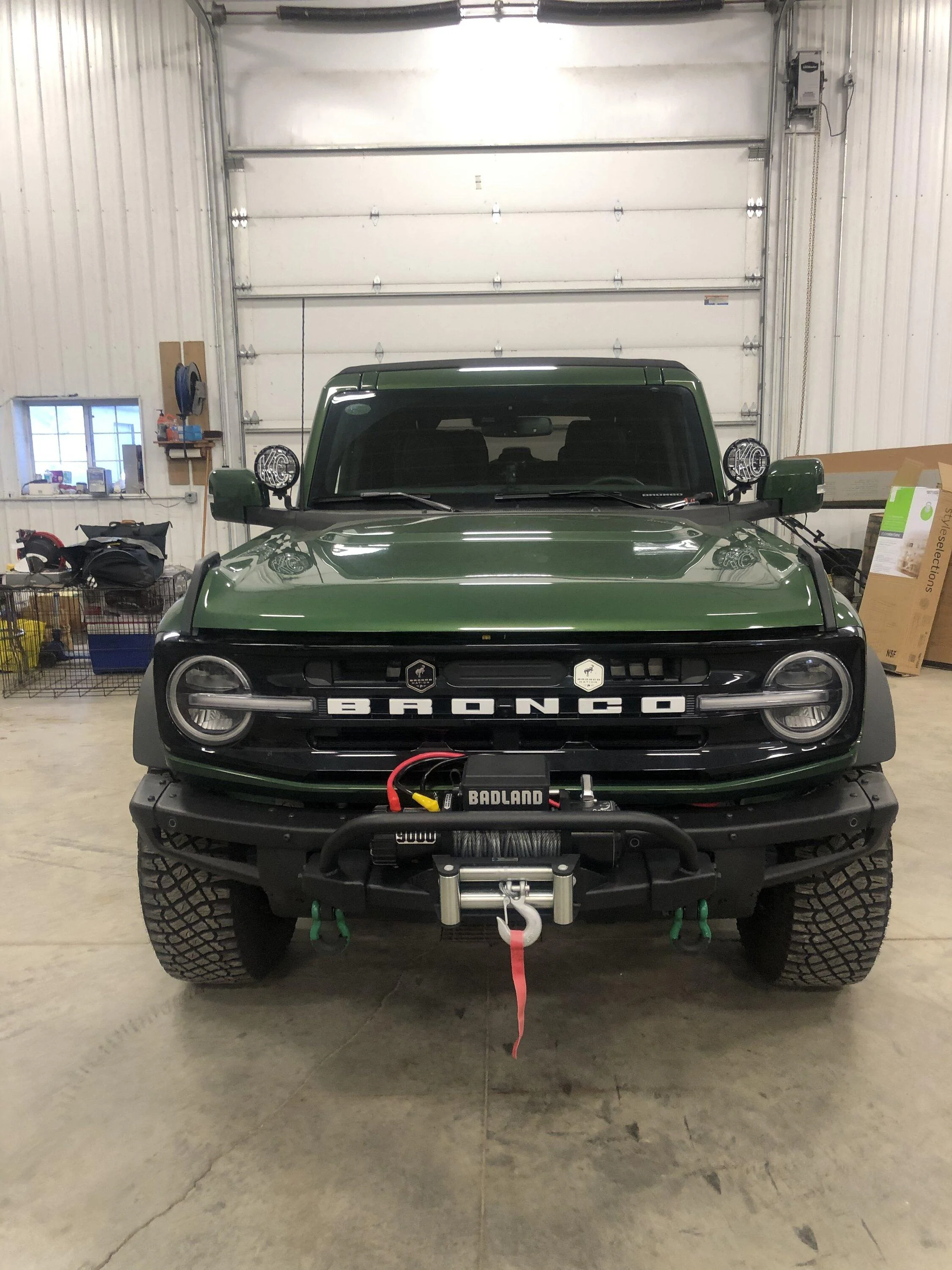 Ford Bronco KC Apollo Pro 6 Installed with Homemade Bracket Mount 6763571F-D102-4316-A29D-5F84E49C845B
