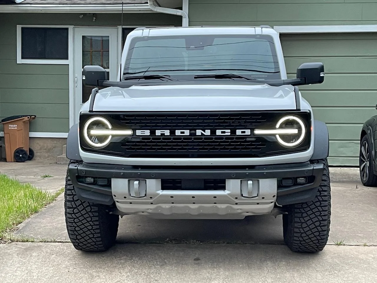 Ford Bronco Raptor Front Skid Plate installed on standard Bronco bumper IMG_5675