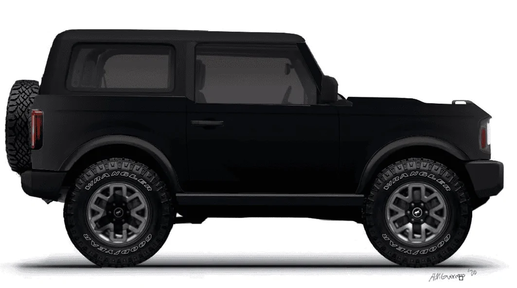 Ford Bronco Bronco 2 Door preview renderings (with white top) Screen Shot 2020-03-16 at 1.05.39 PM