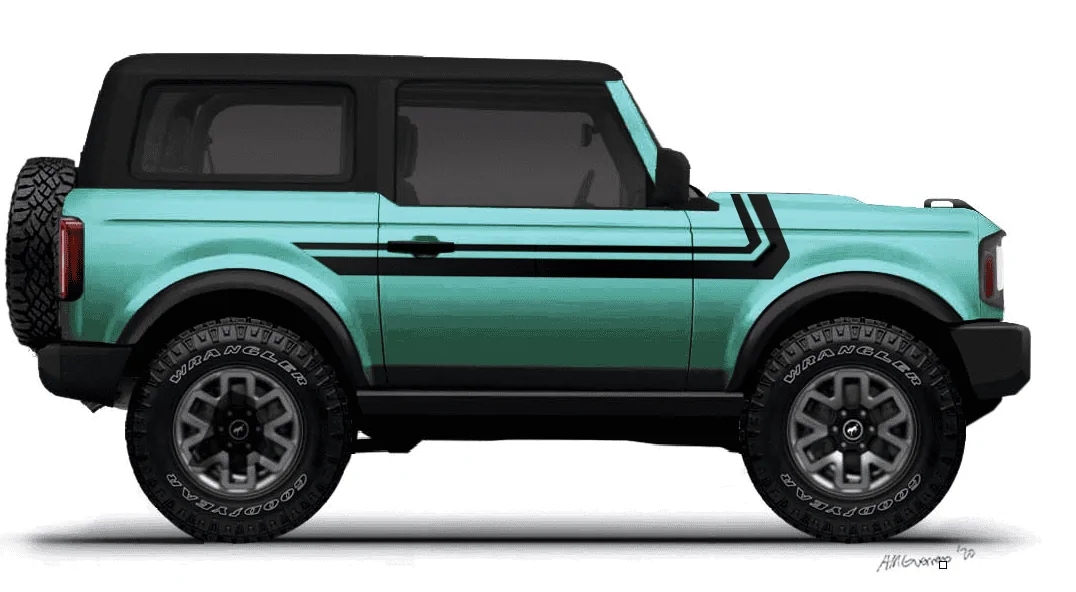 Ford Bronco Bronco 2 Door preview renderings (with white top) Screen Shot 2020-03-16 at 1.31.37 PM