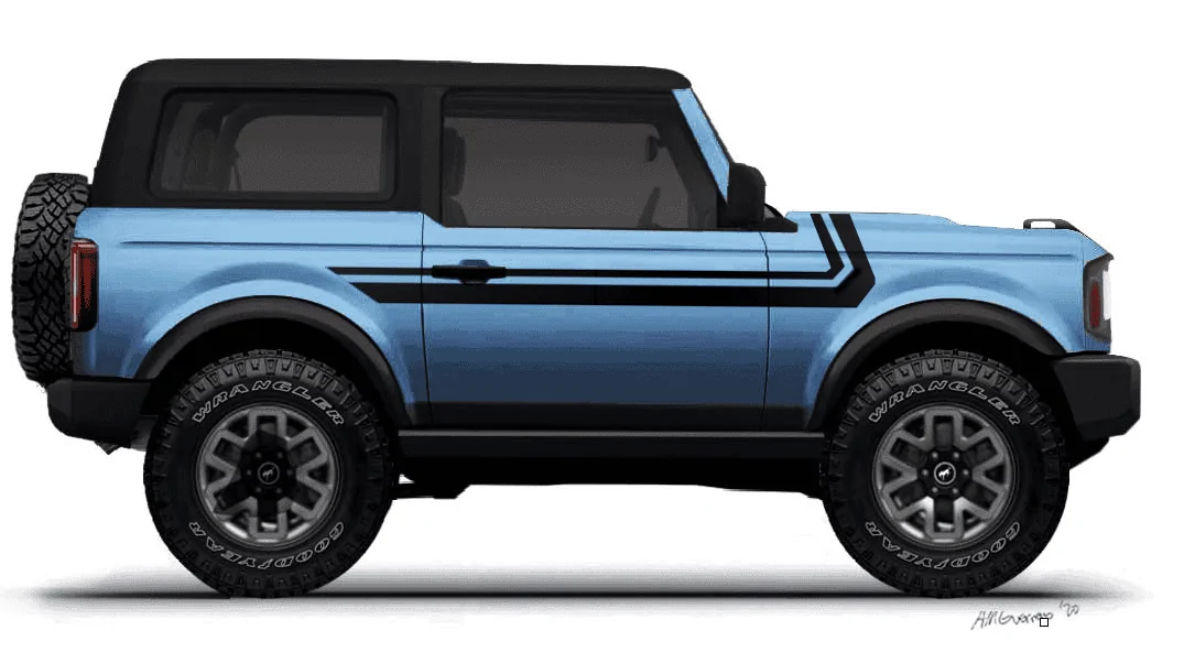 Ford Bronco Bronco 2 Door preview renderings (with white top) Screen Shot 2020-03-16 at 1.31.42 PM