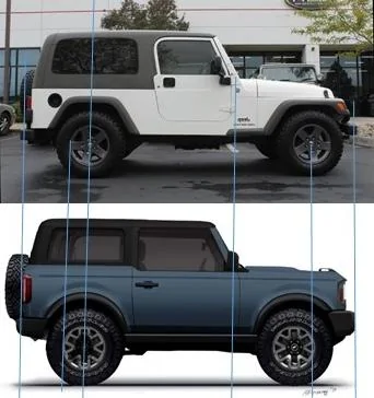 Ford Bronco Bronco 2 Door preview renderings (with white top) broncovslj