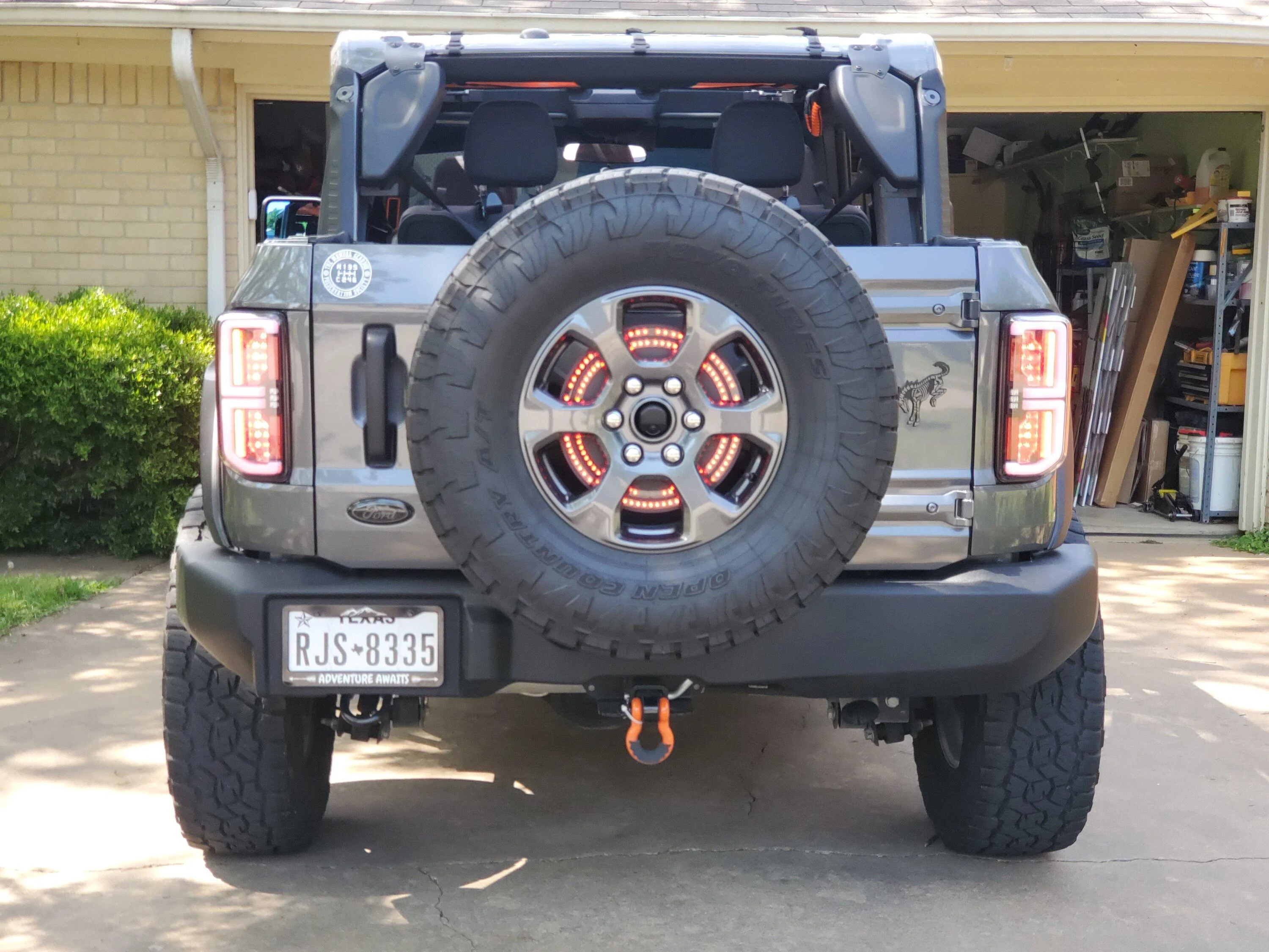 Ford Bronco New mods! Morimoto headlights +  LED BRONCO grill letters + Spider tail lights + Barricade tube doors + tube steps 20230424_153406