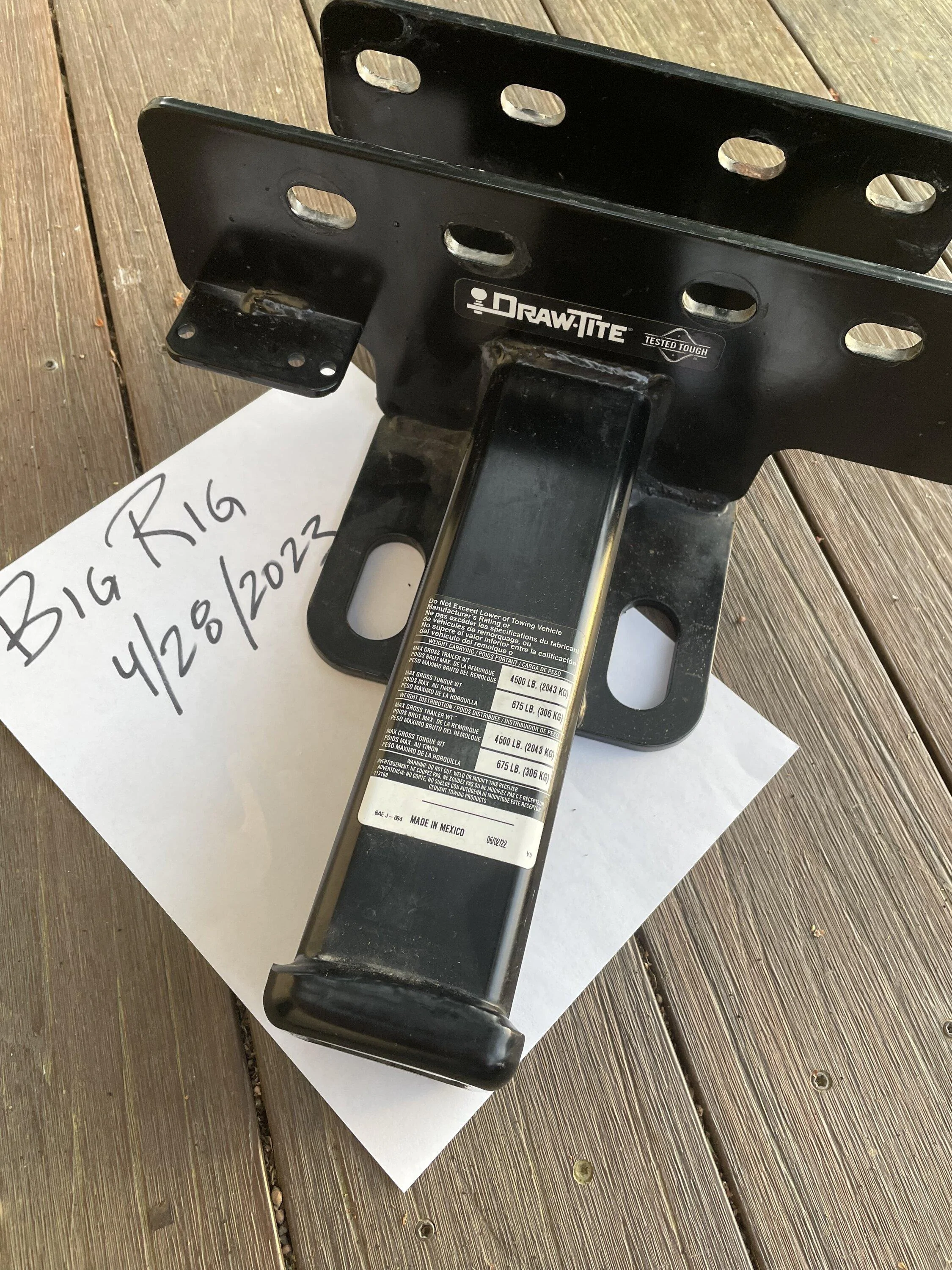 Ford Bronco Draw Tite Hitch Model 76527 $80 34D19A54-7428-4101-85D1-C576A1AC2F66