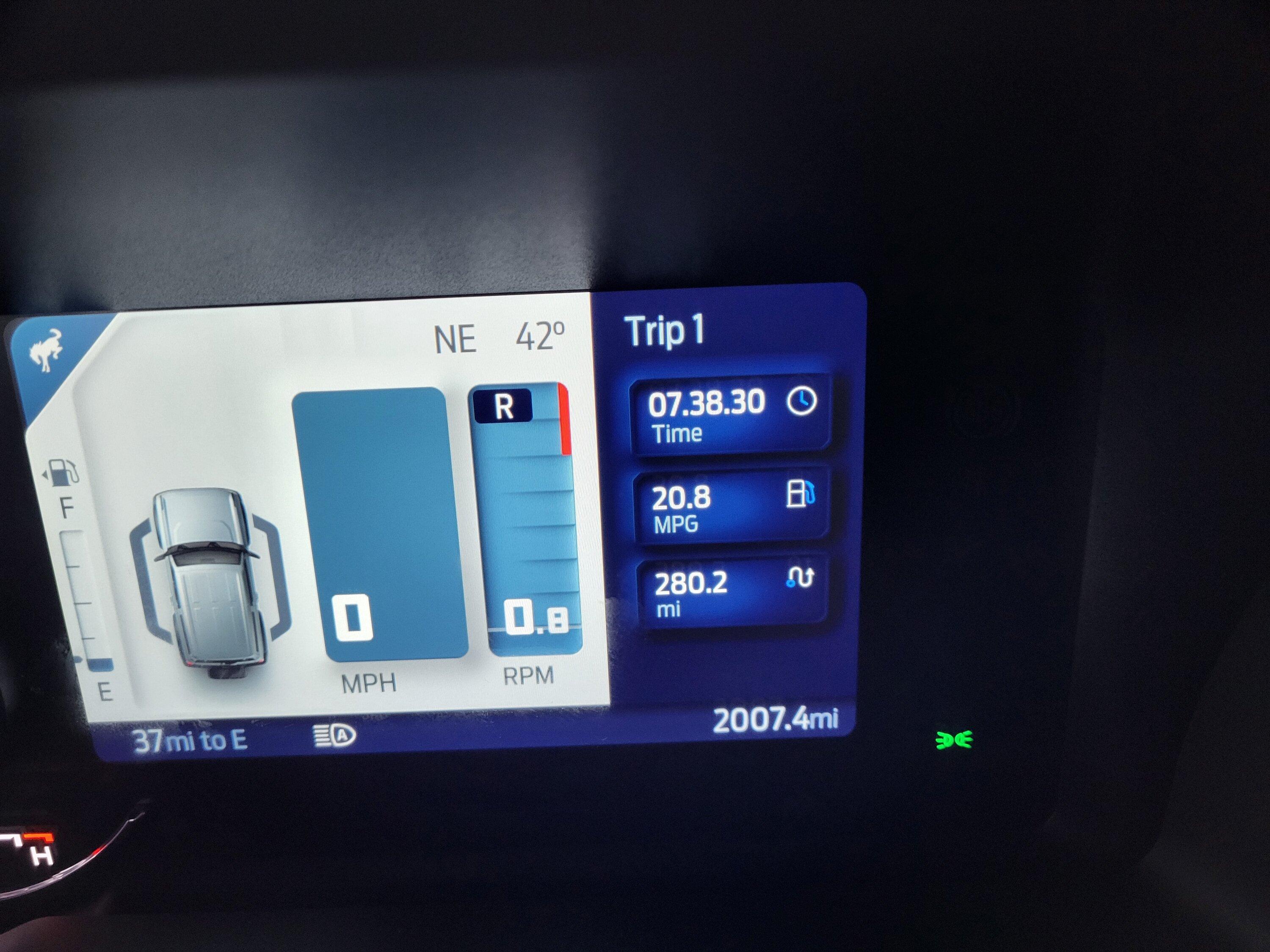 Ford Bronco What's your MPG? 20230429_185237