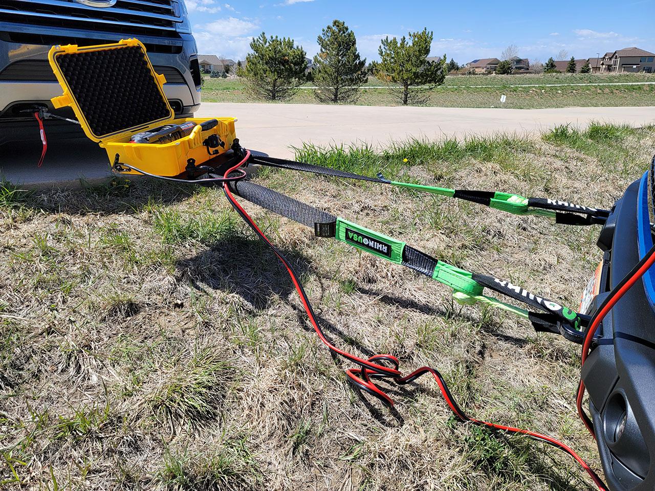 Ford Bronco My portable "winch in a box" (better than nothing) creation 8