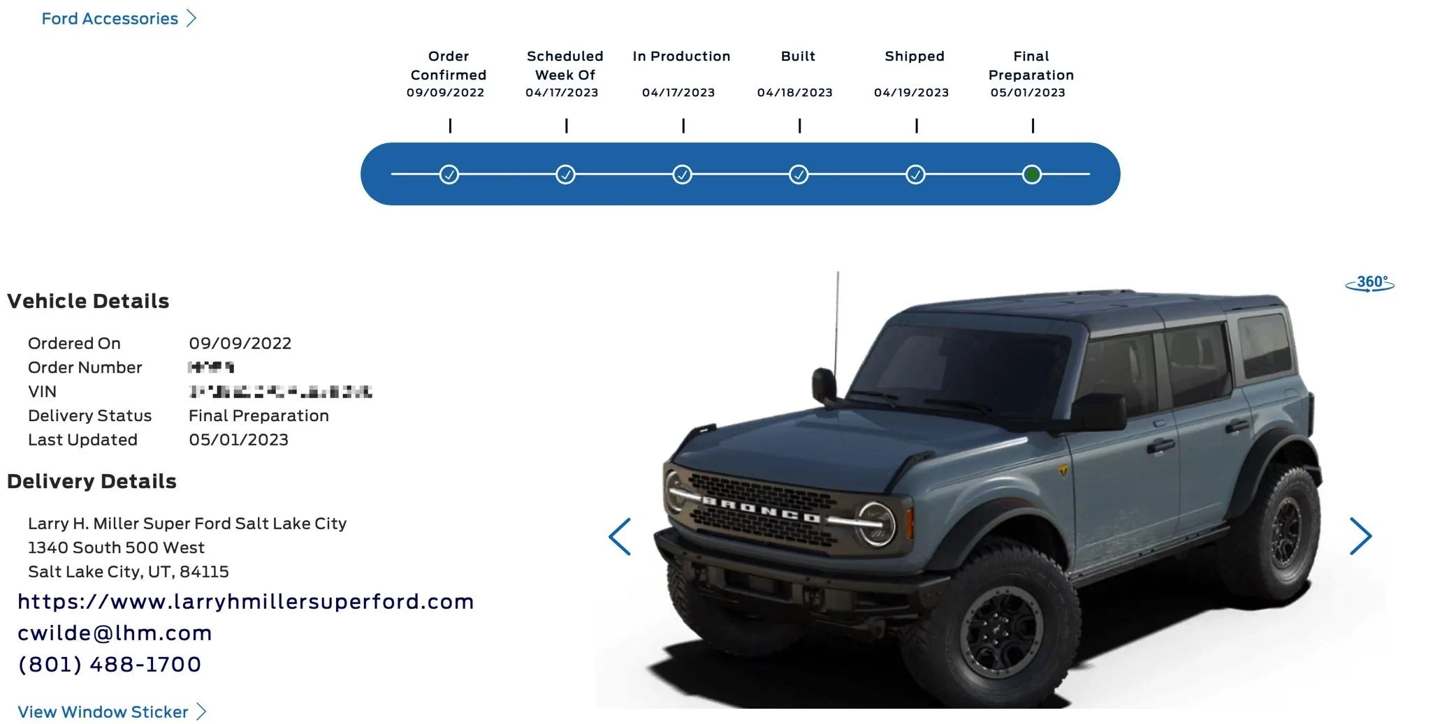 Ford Bronco 04/17/2023 Build Week screenshot_815