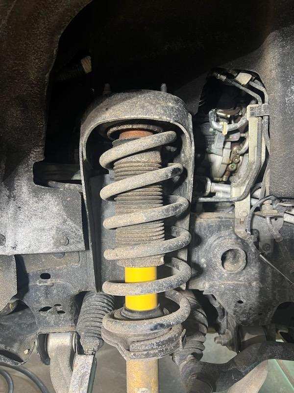 Ford Bronco Icon coilovers creaking/squeking bent sprin